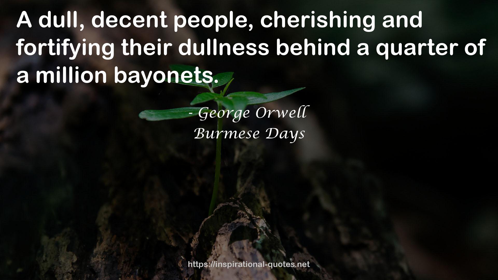 Burmese Days QUOTES