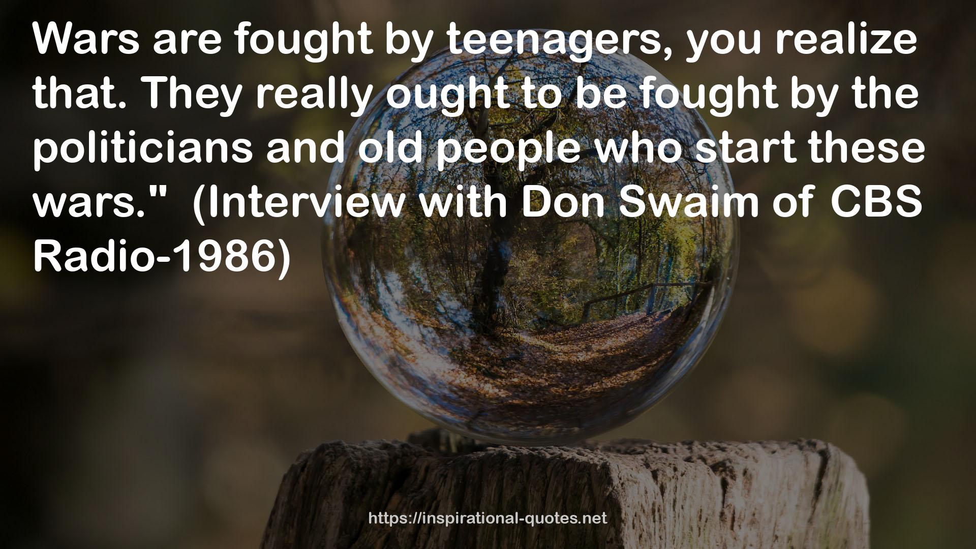 Don Swaim  QUOTES