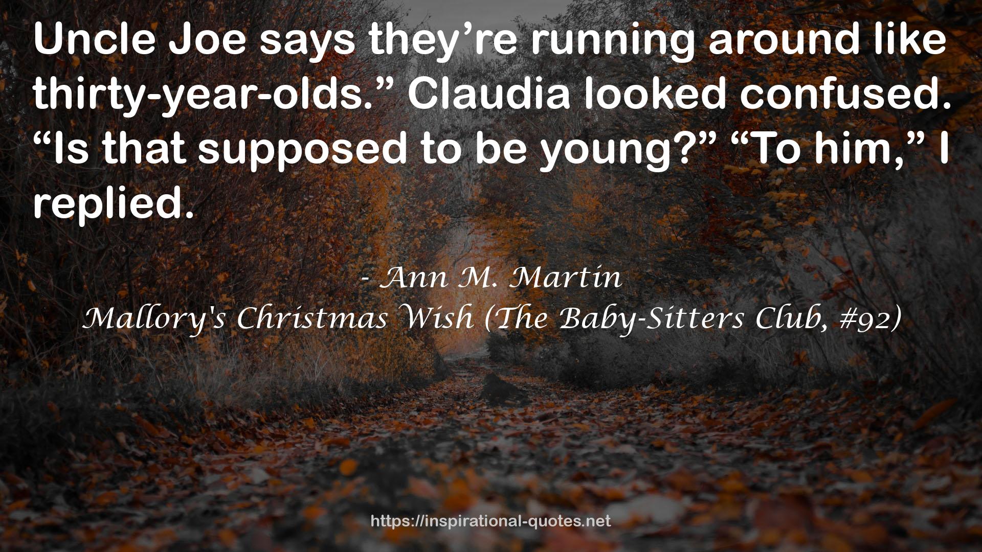 Mallory's Christmas Wish (The Baby-Sitters Club, #92) QUOTES