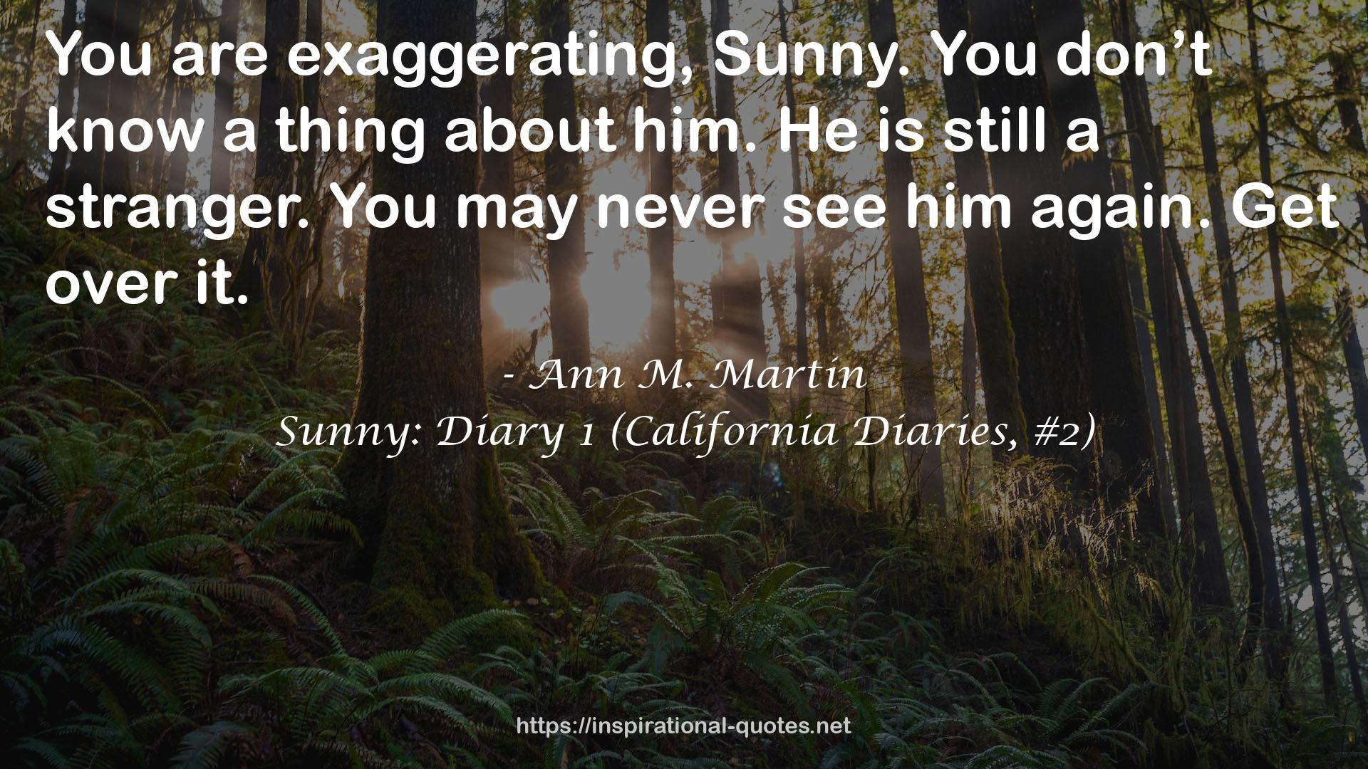 Sunny: Diary 1 (California Diaries, #2) QUOTES