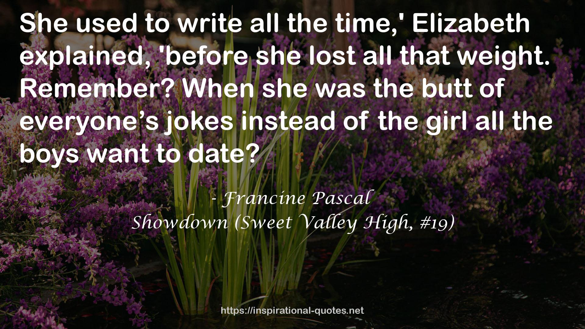 Showdown (Sweet Valley High, #19) QUOTES