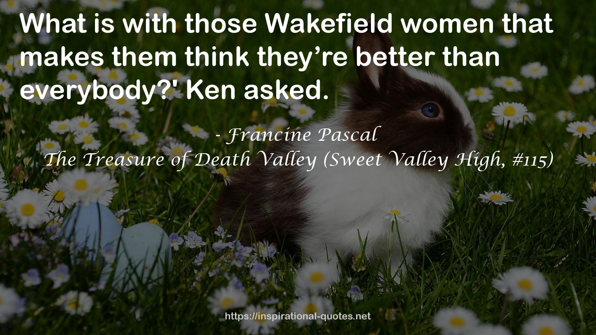 The Treasure of Death Valley (Sweet Valley High, #115) QUOTES