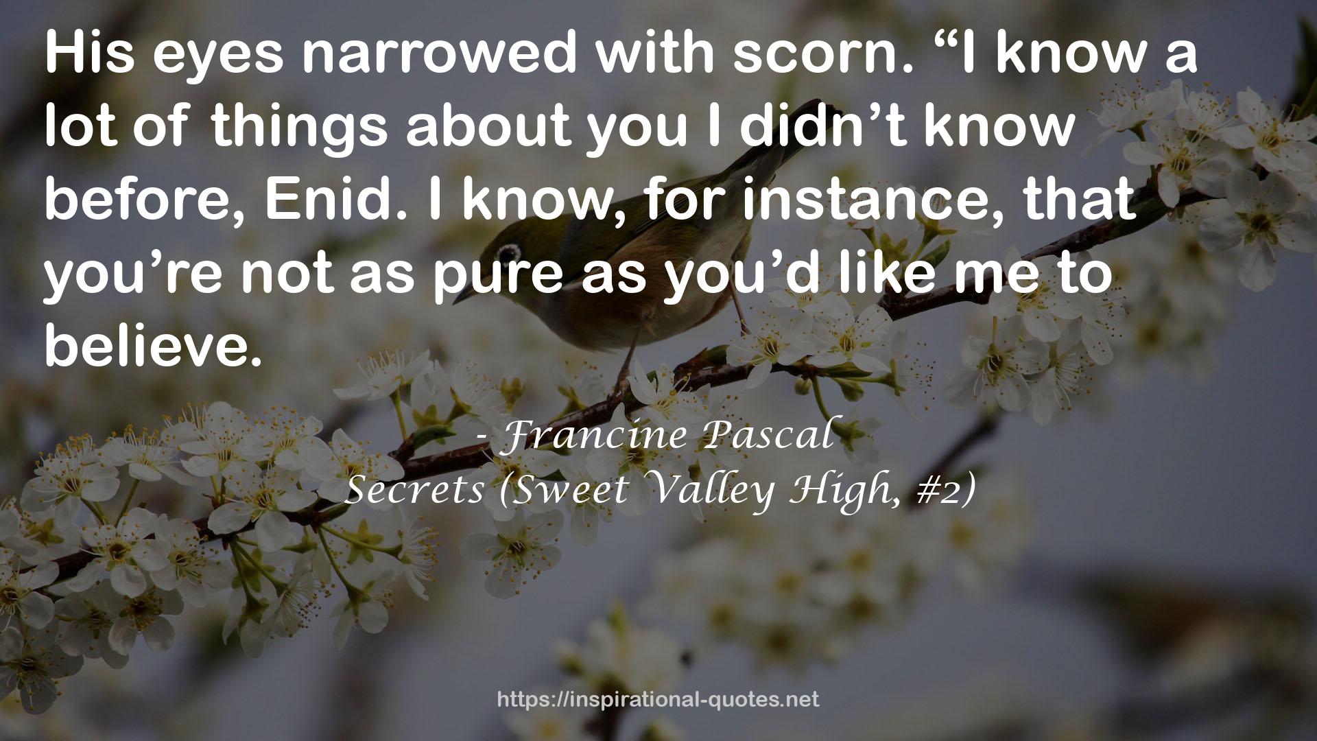 Secrets (Sweet Valley High, #2) QUOTES