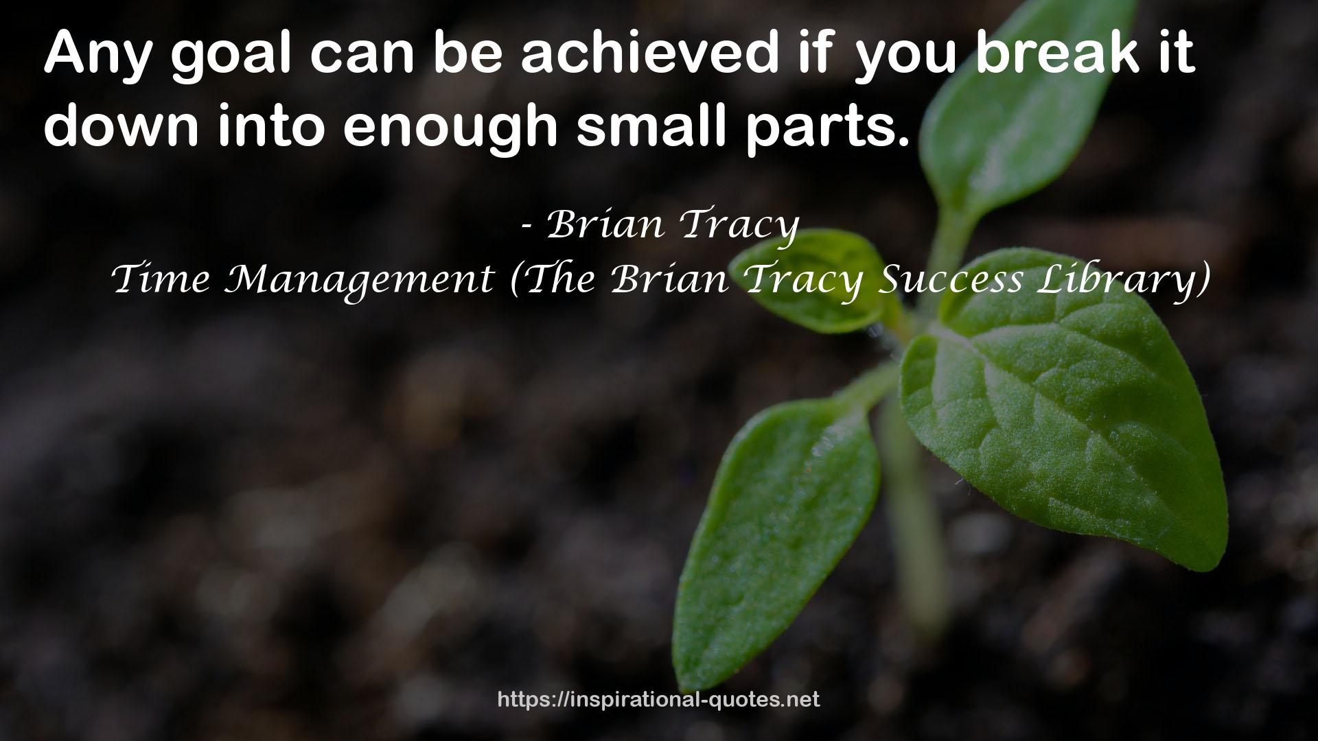 Time Management (The Brian Tracy Success Library) QUOTES