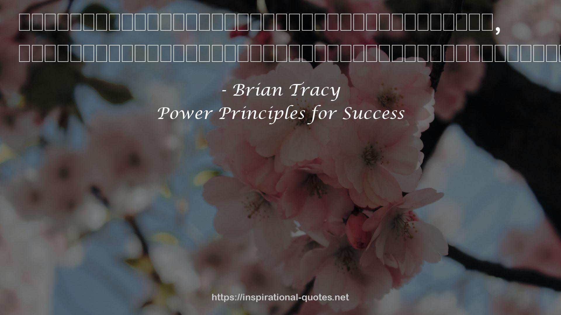 Power Principles for Success QUOTES