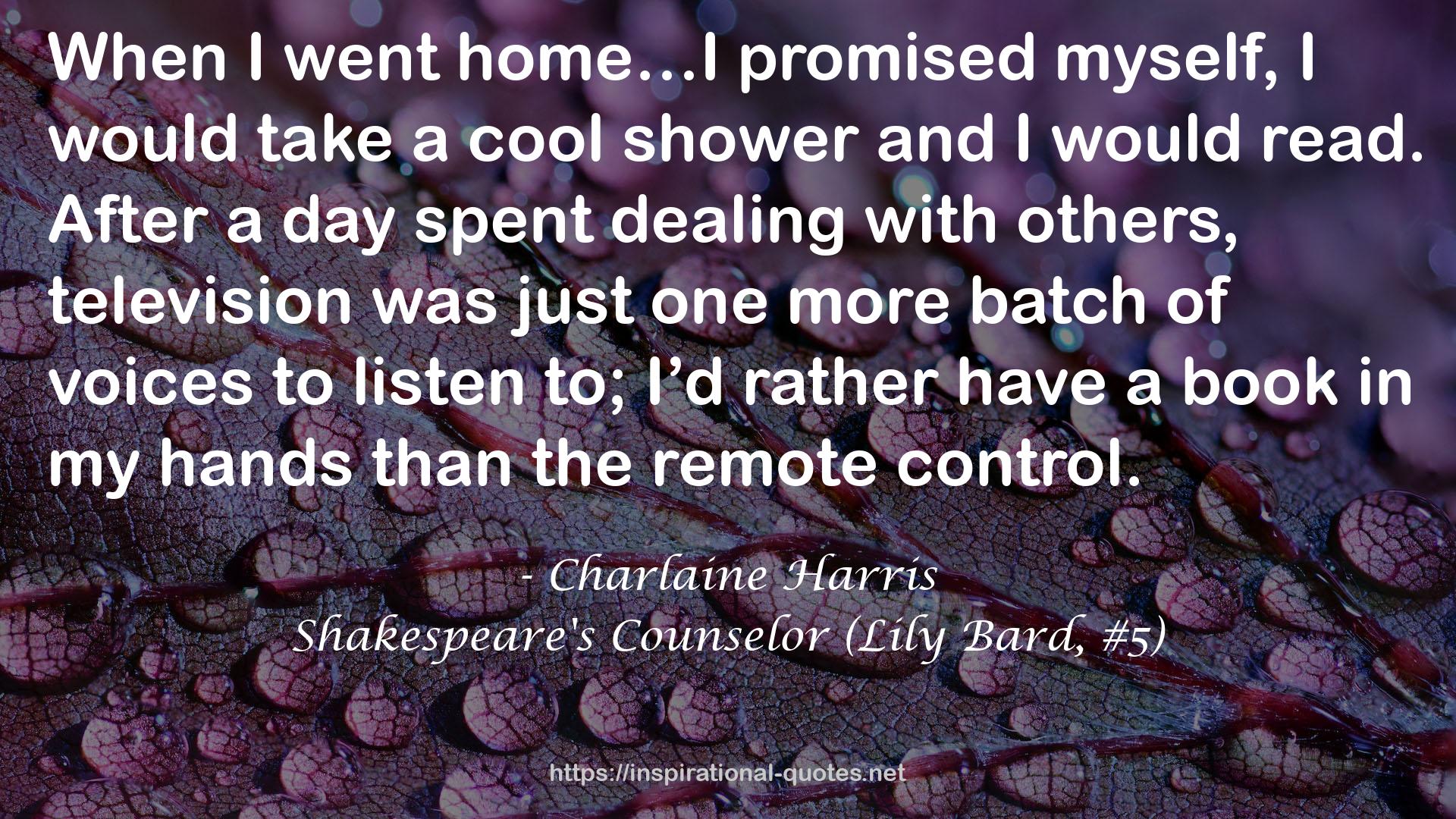 Shakespeare's Counselor (Lily Bard, #5) QUOTES