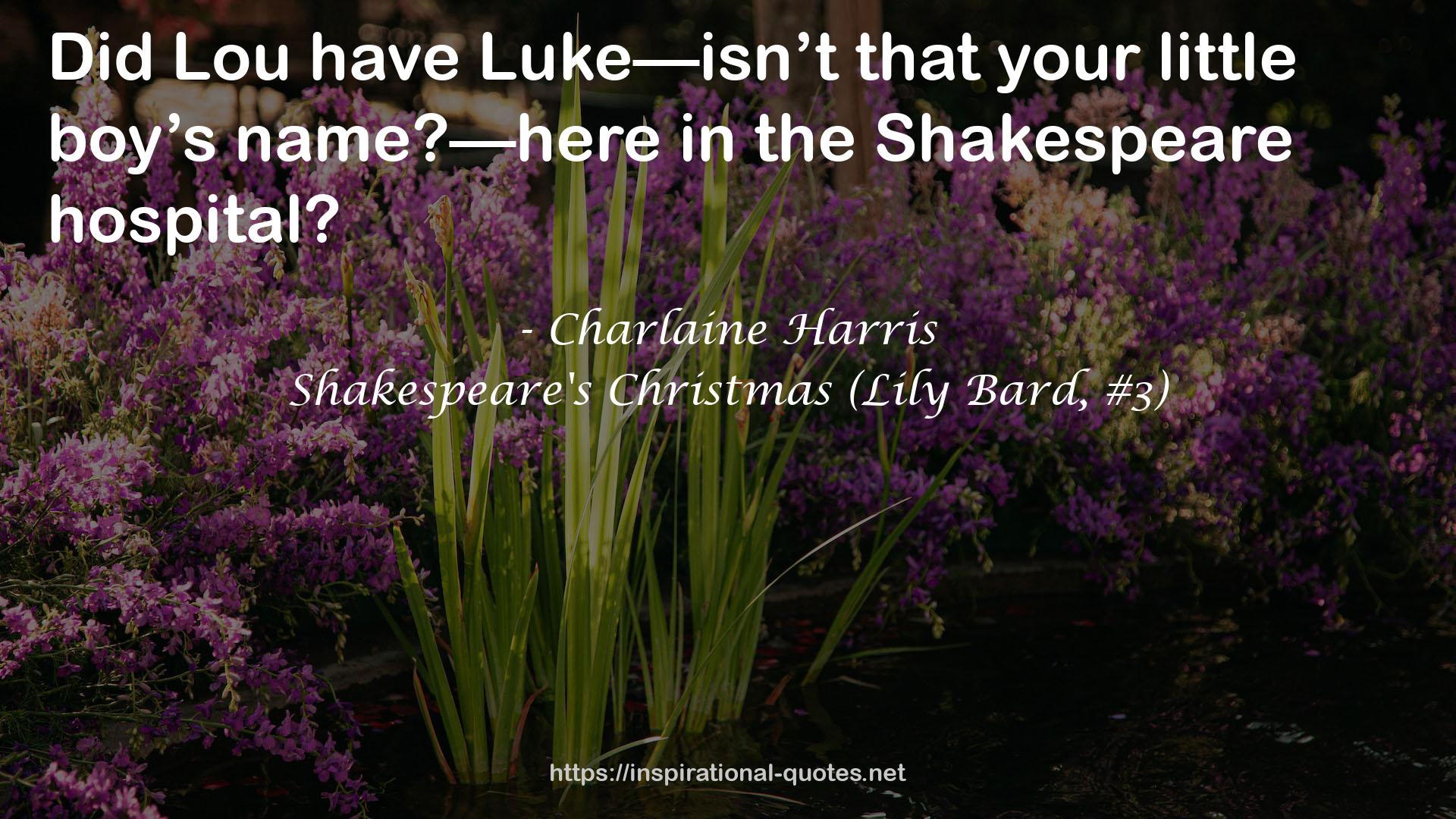 Shakespeare's Christmas (Lily Bard, #3) QUOTES