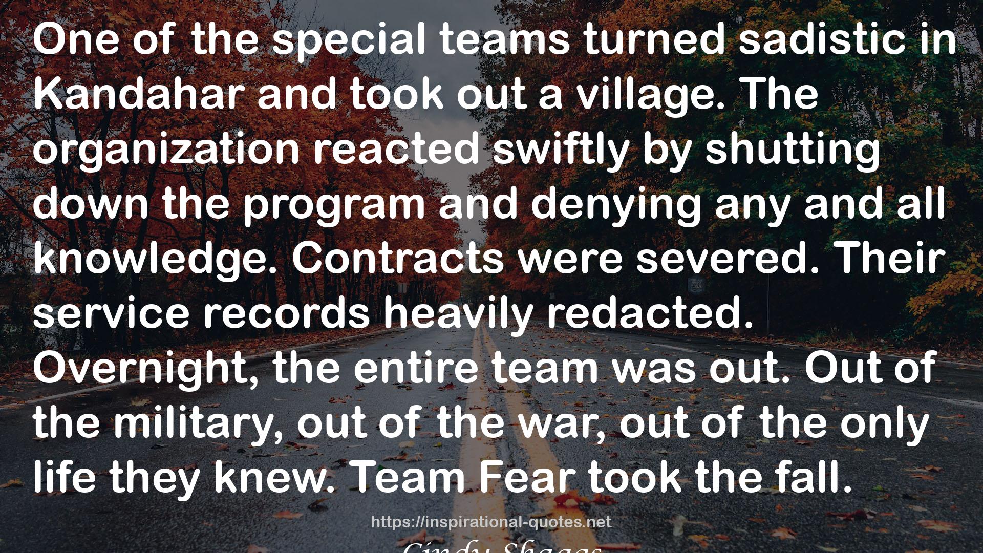 Team Fear  QUOTES