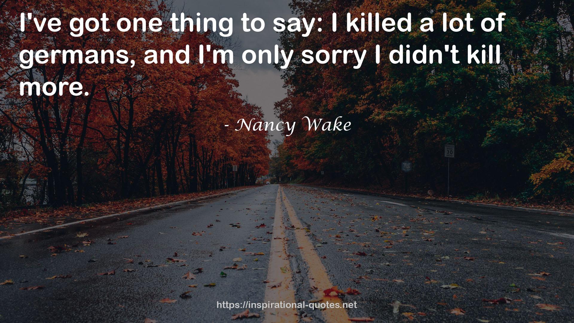 Nancy Wake QUOTES