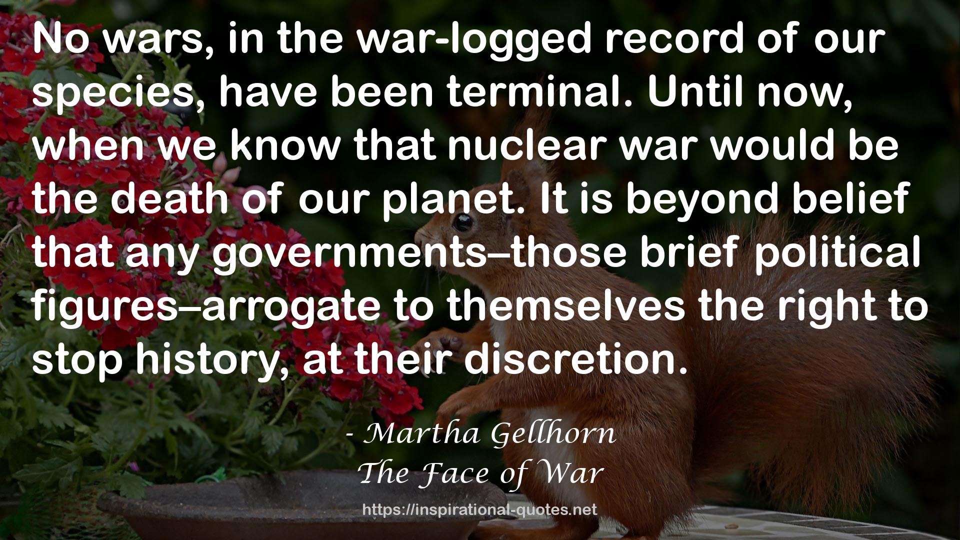 The Face of War QUOTES