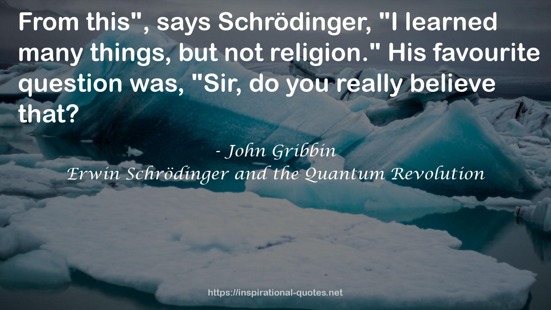 Erwin Schrödinger and the Quantum Revolution QUOTES