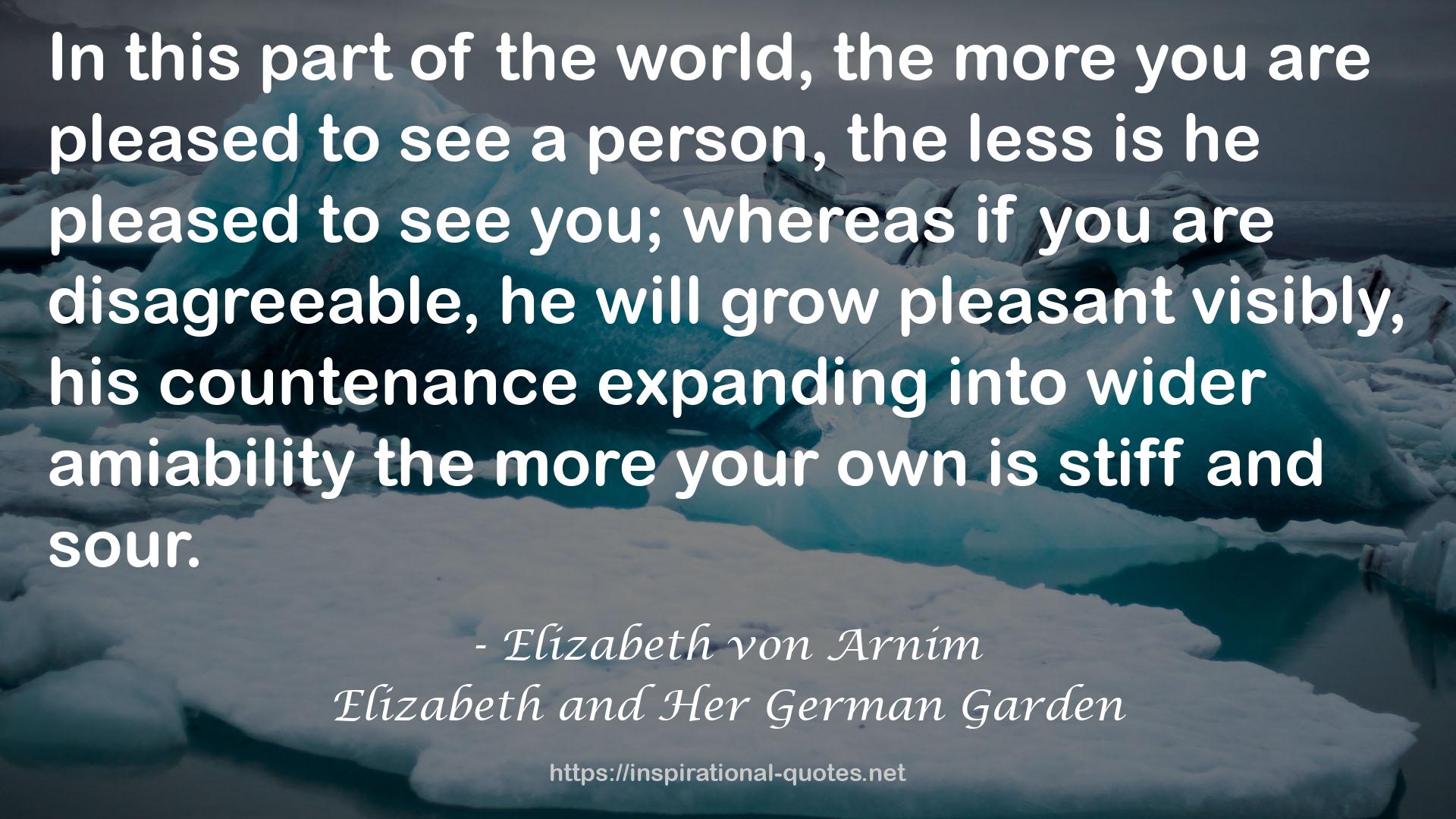 Elizabeth von Arnim QUOTES