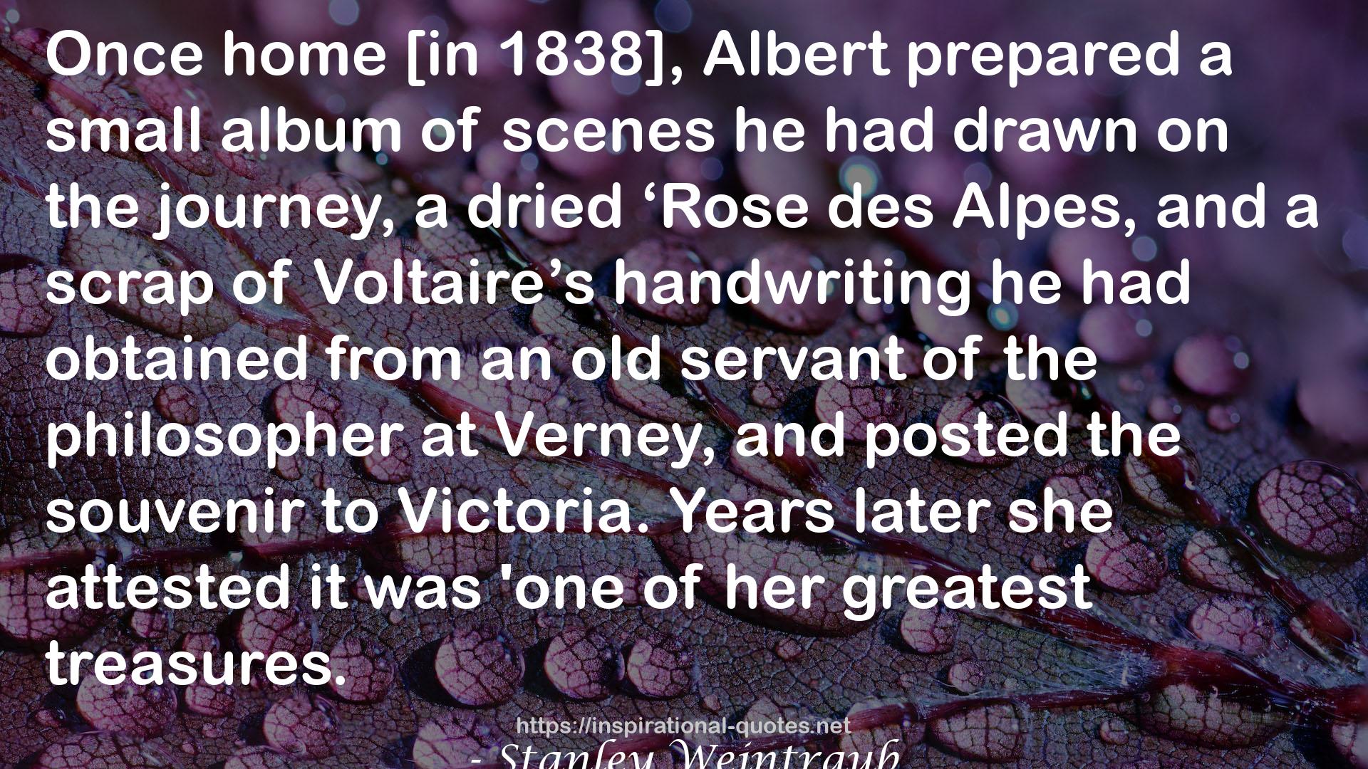 Uncrowned King: The Life of Prince Albert QUOTES