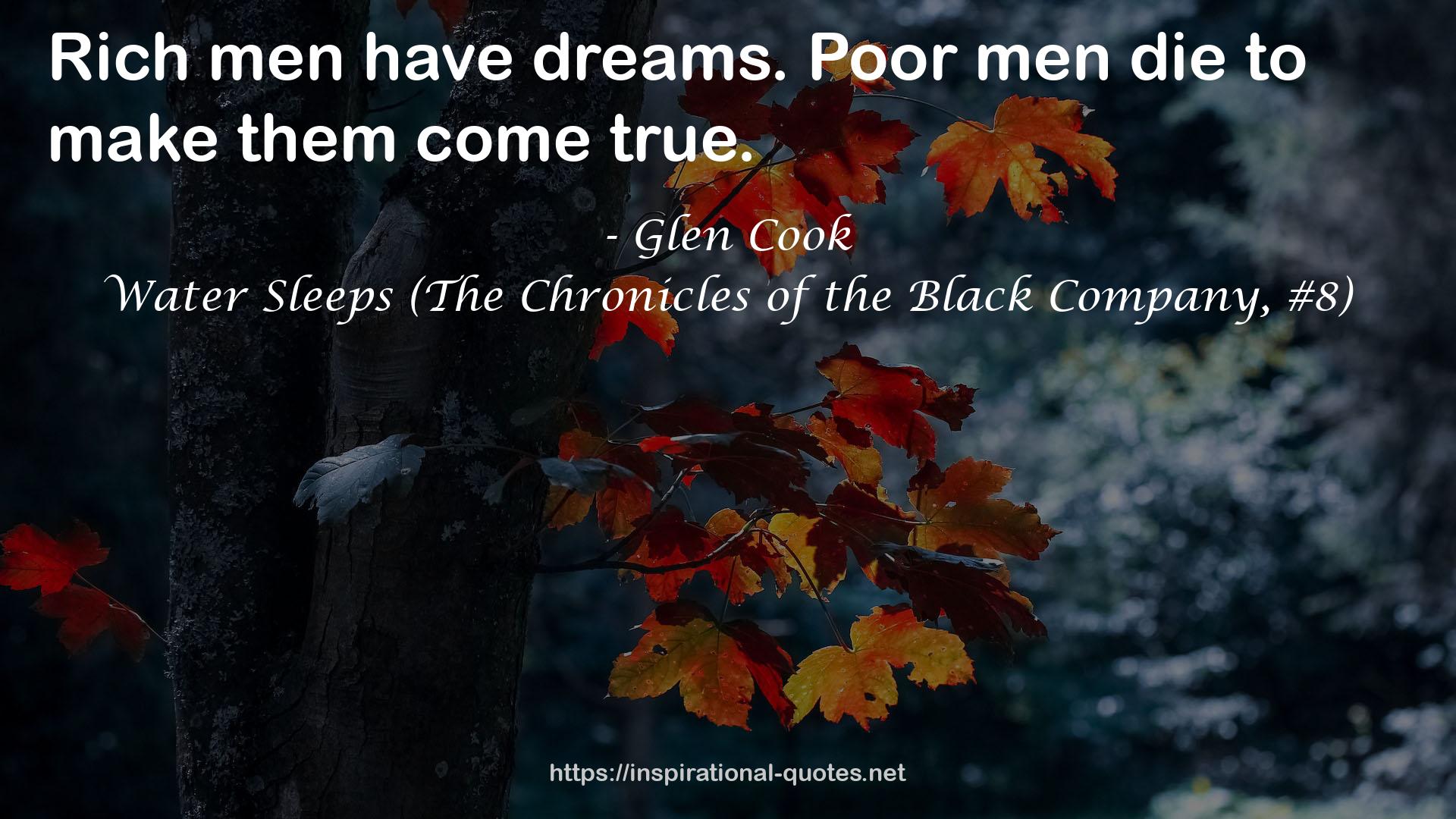 Water Sleeps (The Chronicles of the Black Company, #8) QUOTES