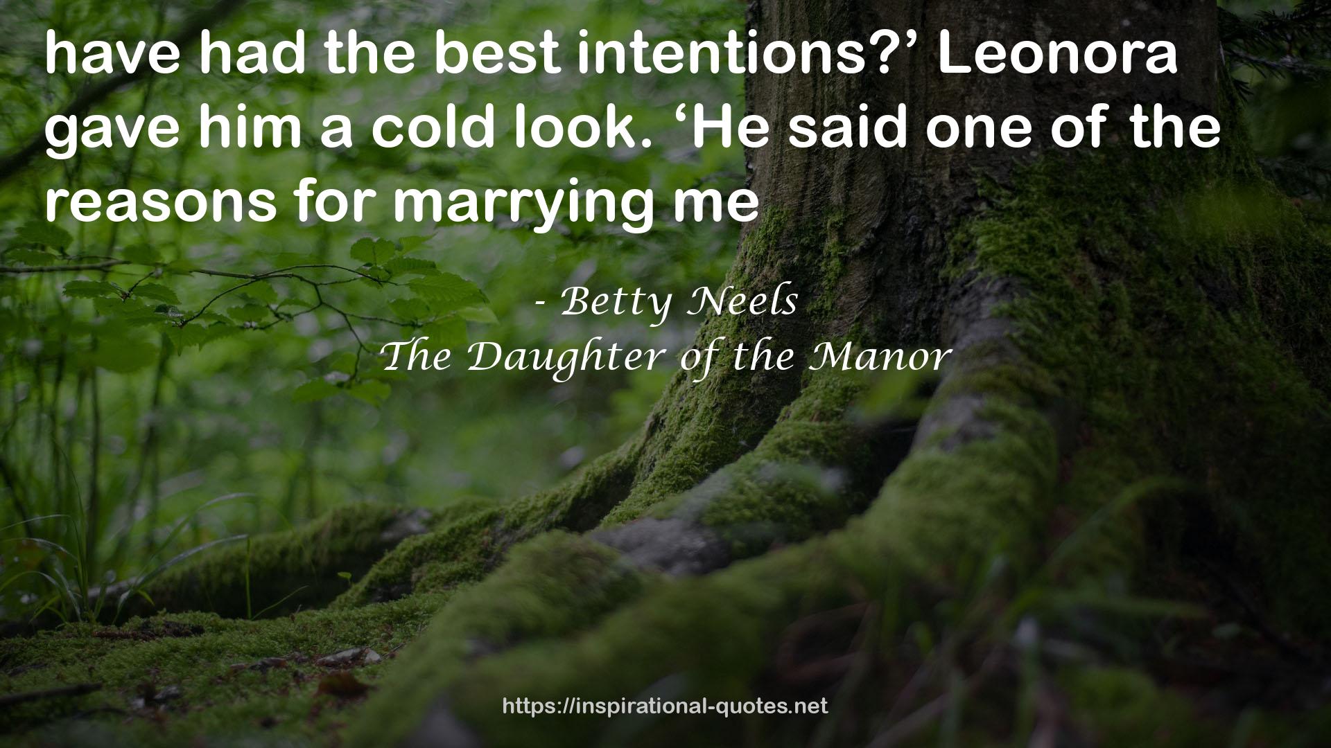 The Daughter of the Manor QUOTES