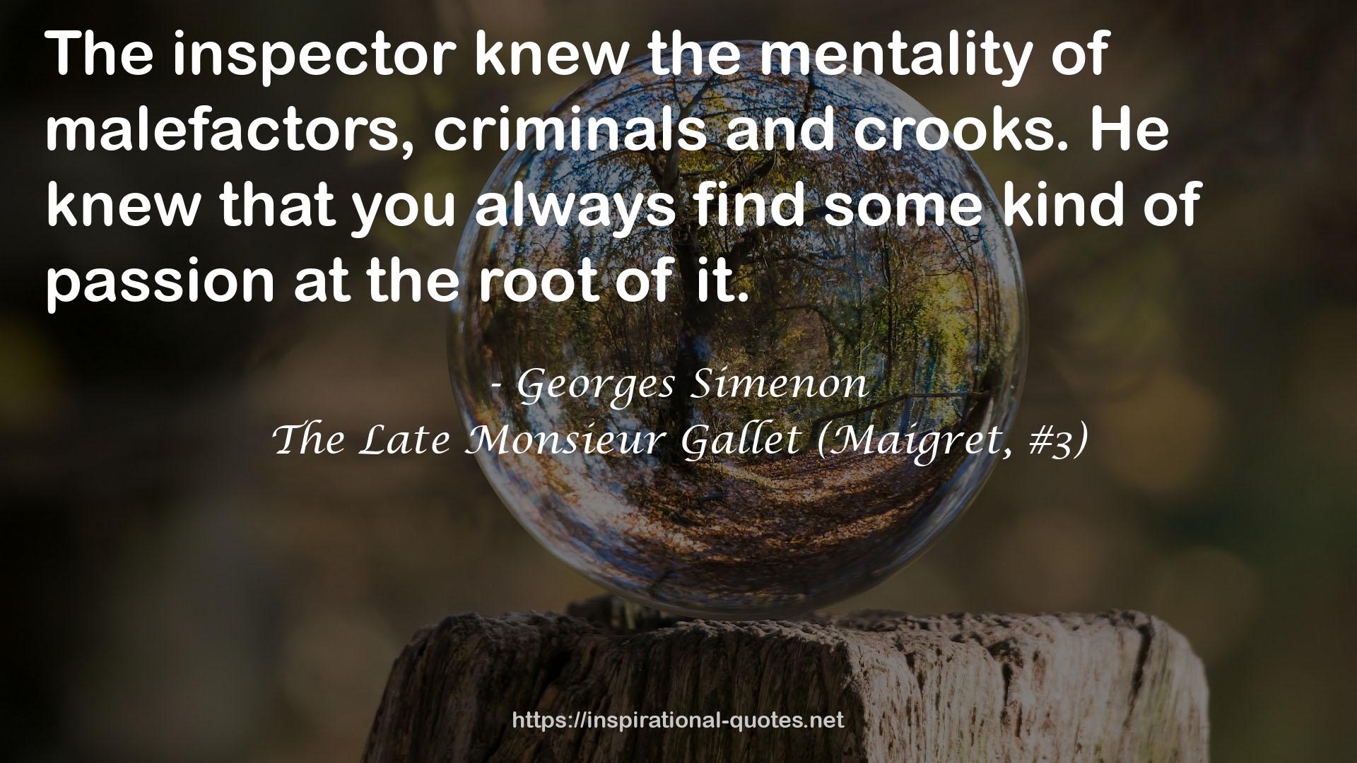 The Late Monsieur Gallet (Maigret, #3) QUOTES