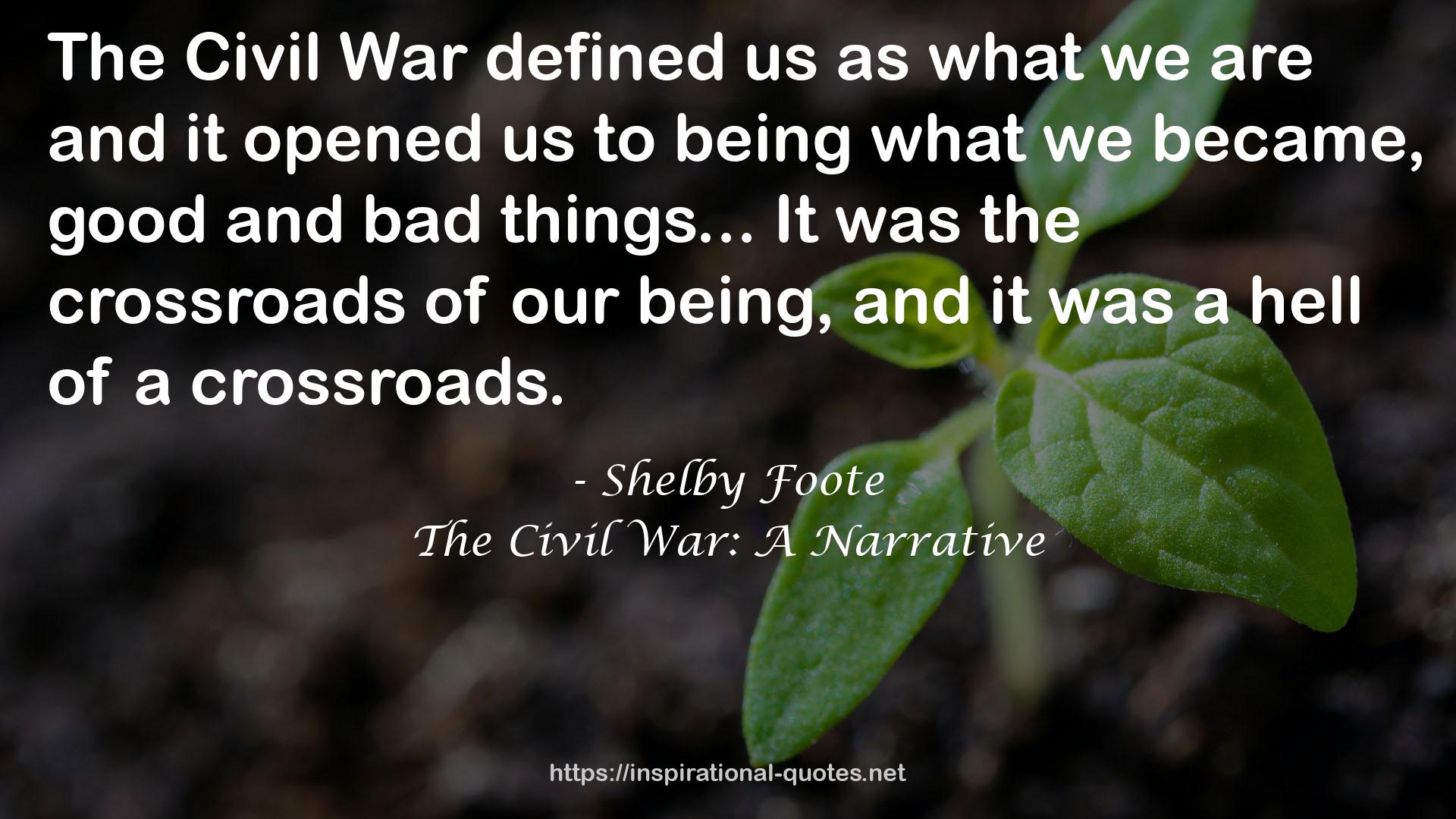 The Civil War: A Narrative QUOTES