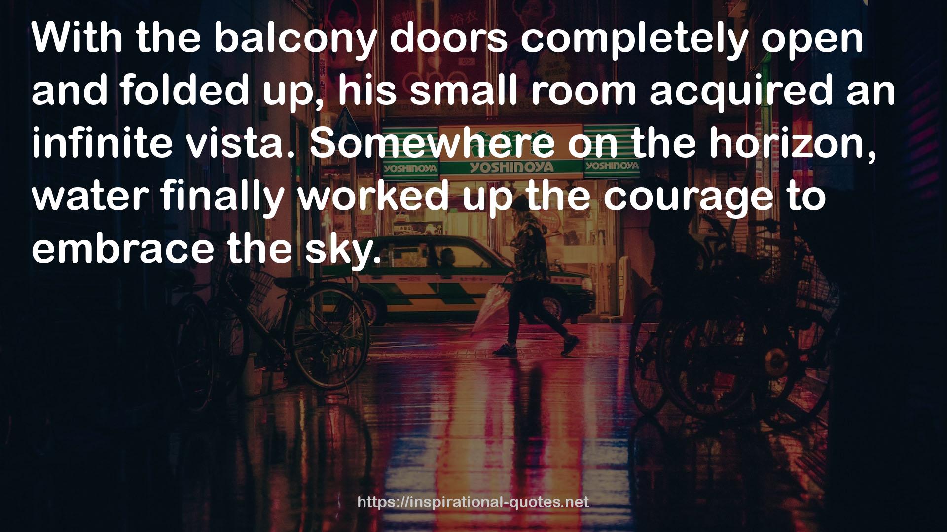 the balcony doors  QUOTES