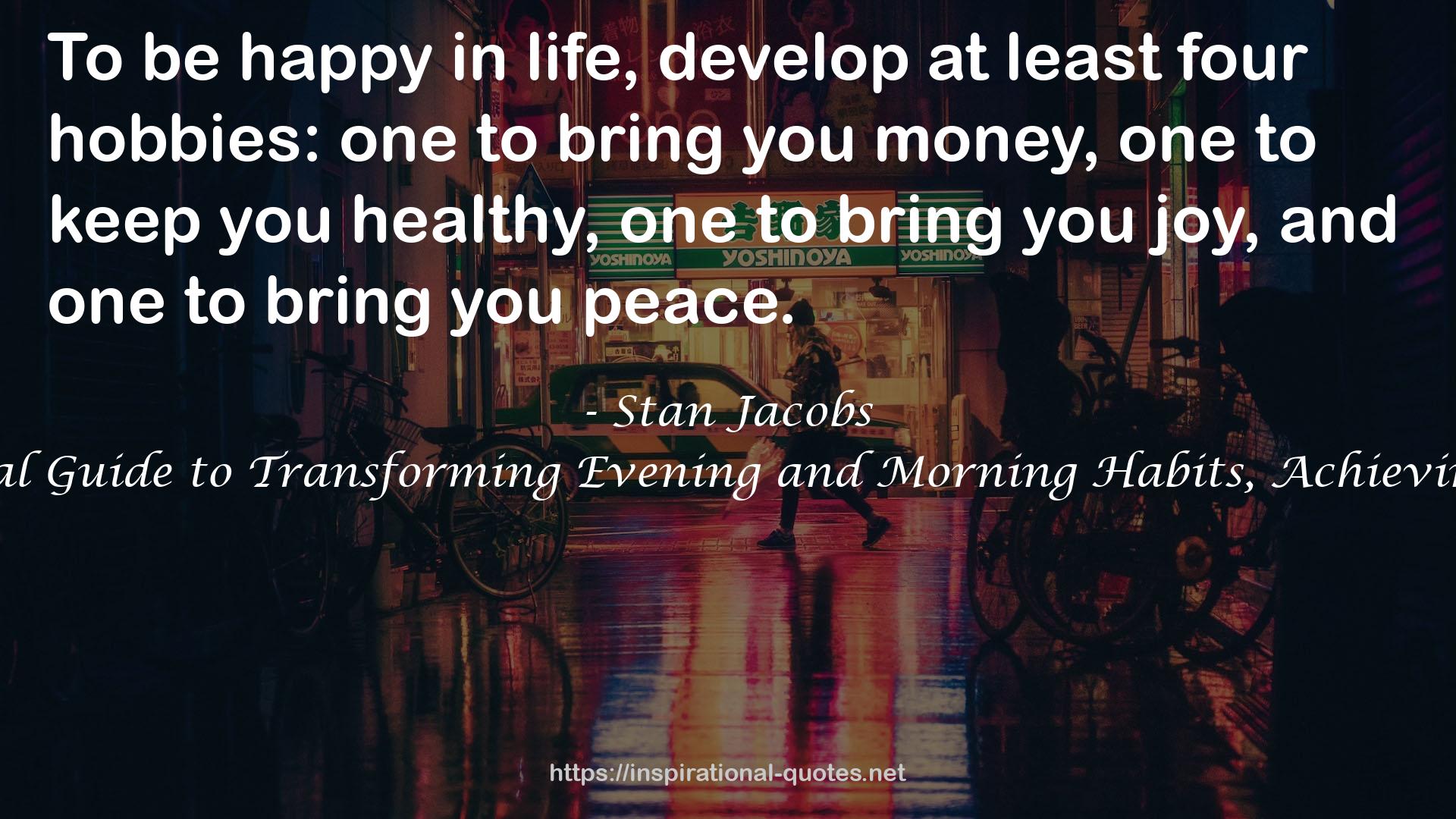 Stan Jacobs QUOTES