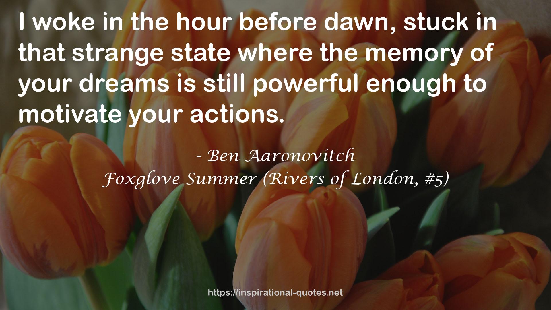 Foxglove Summer (Rivers of London, #5) QUOTES