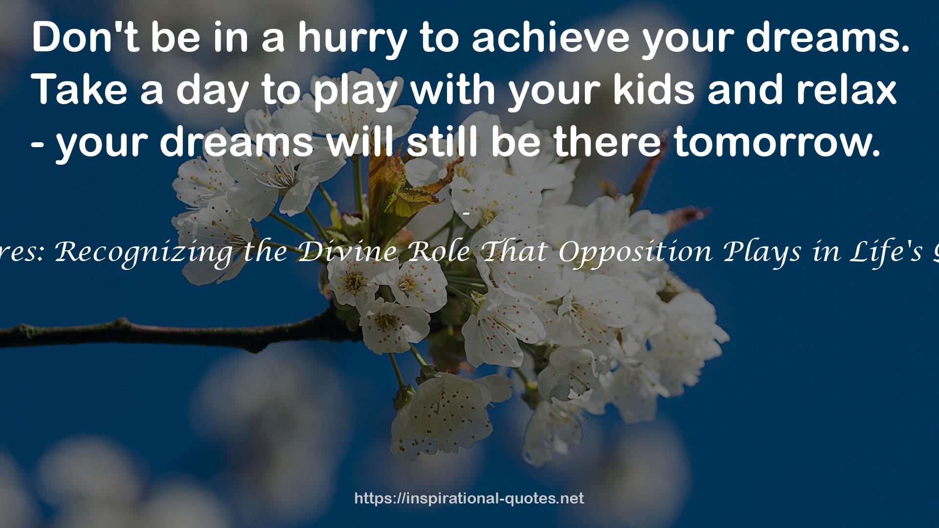 Successful Failures: Recognizing the Divine Role That Opposition Plays in Life's Quest for Success QUOTES