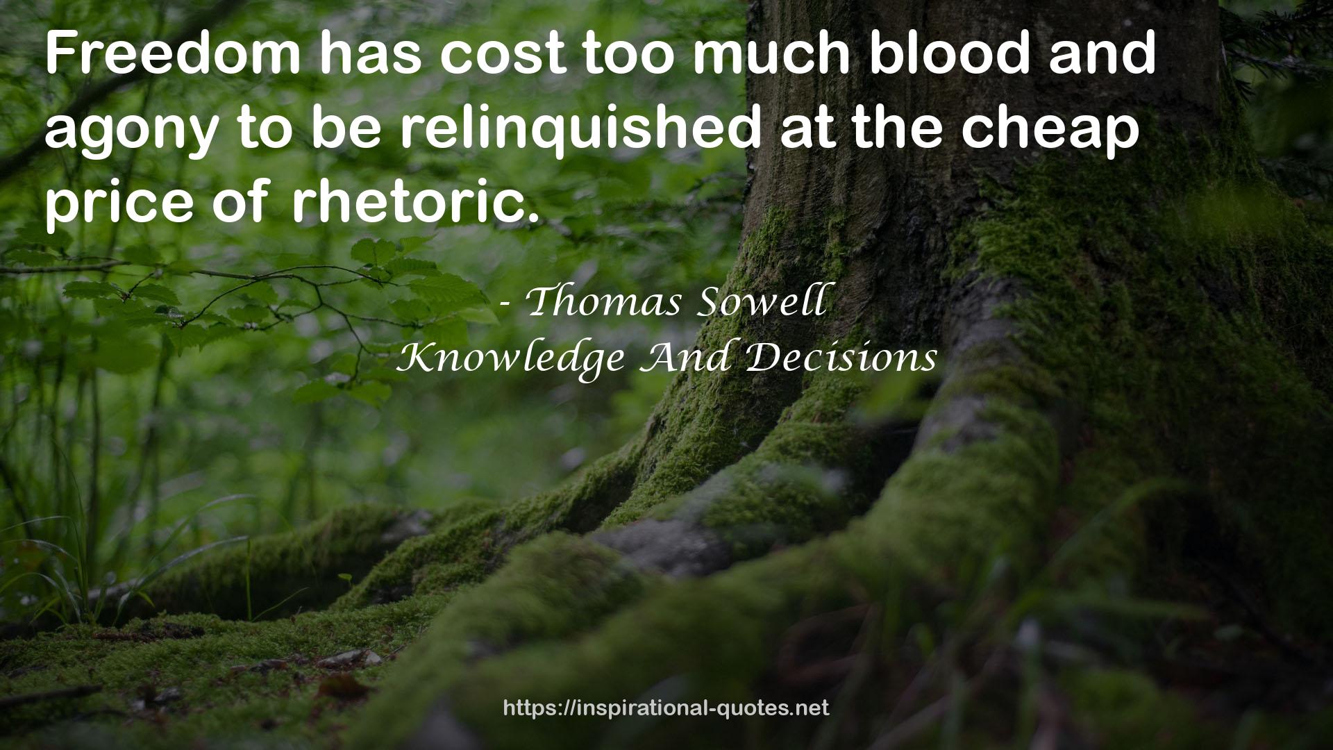 Knowledge And Decisions QUOTES