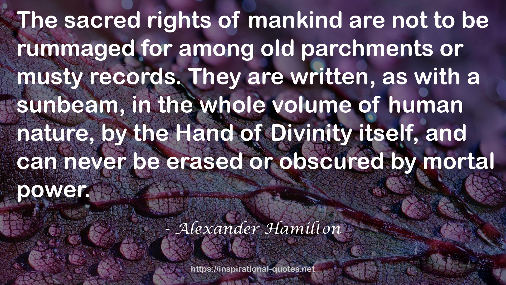 Alexander Hamilton QUOTES