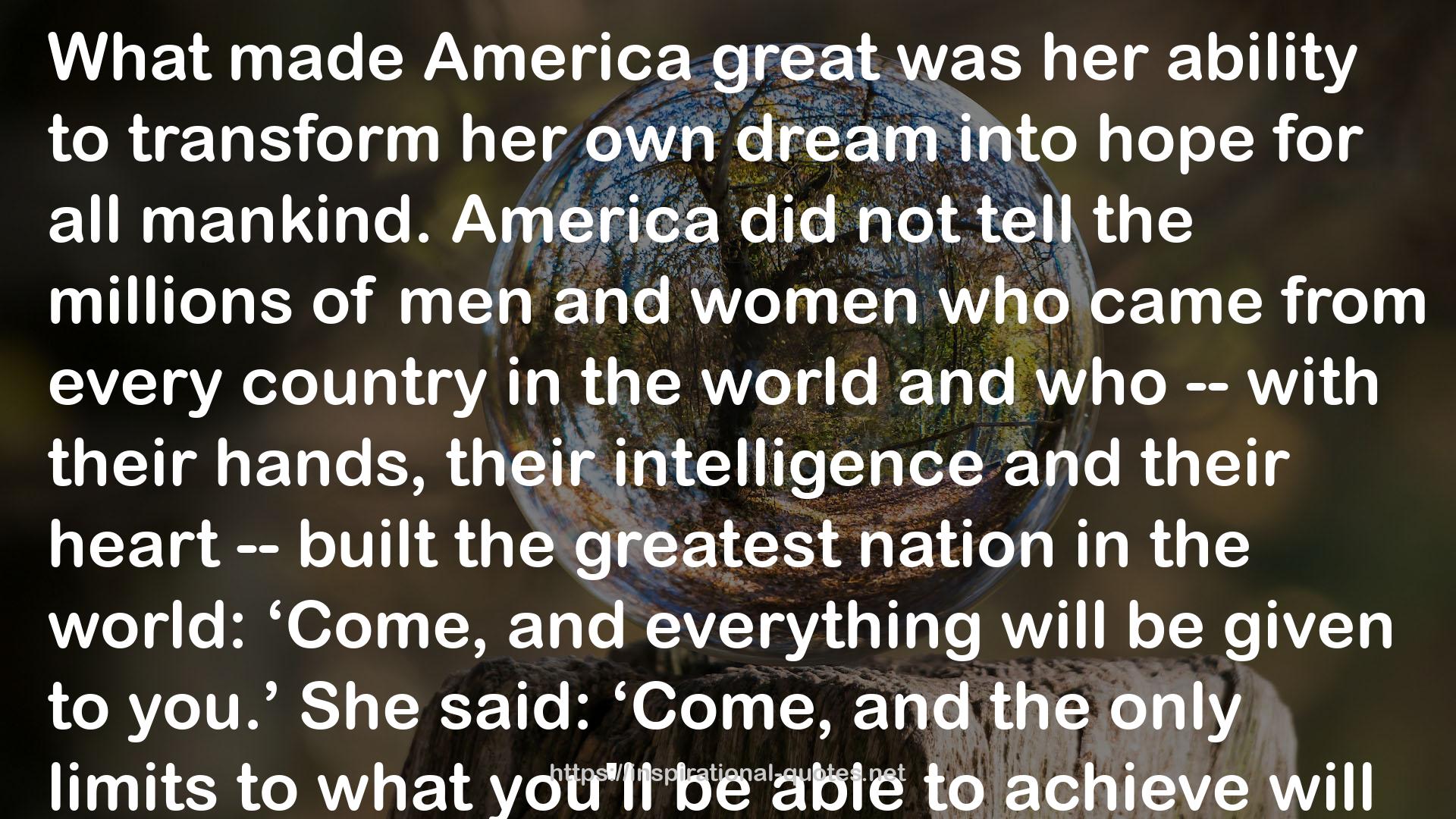 the greatest nation  QUOTES