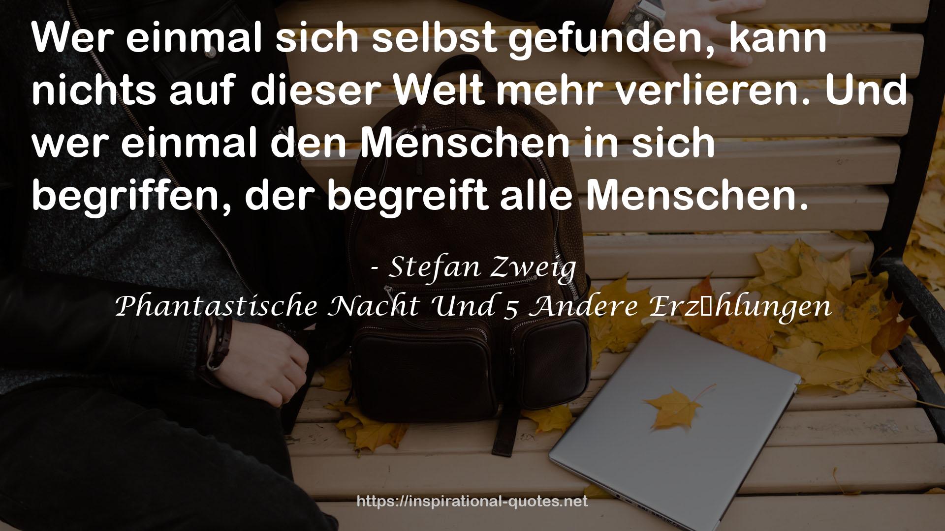 Phantastische Nacht Und 5 Andere Erz�hlungen QUOTES