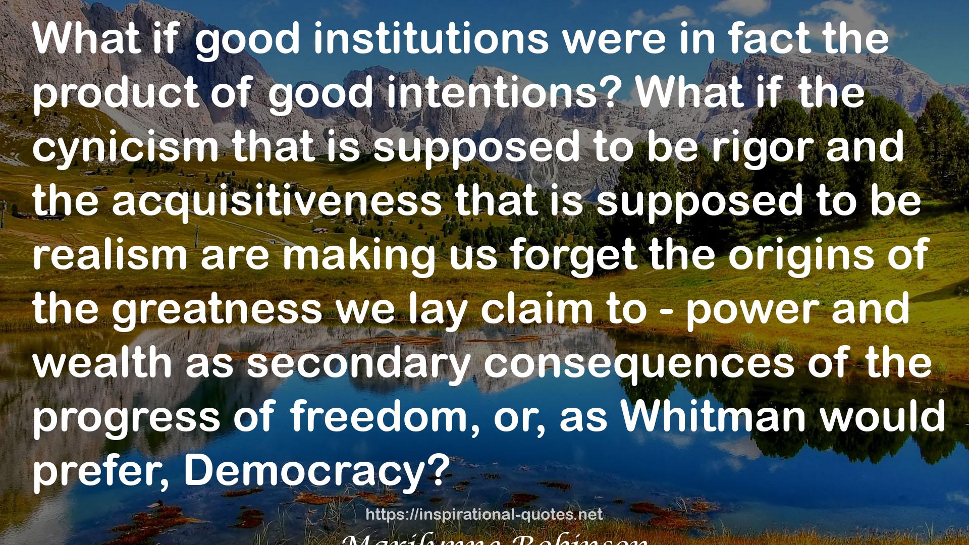 good institutions  QUOTES