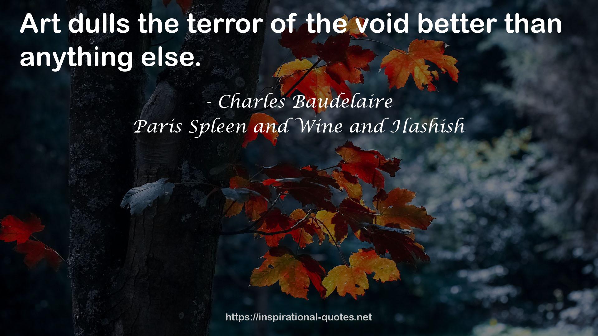 Paris Spleen and Wine and Hashish QUOTES