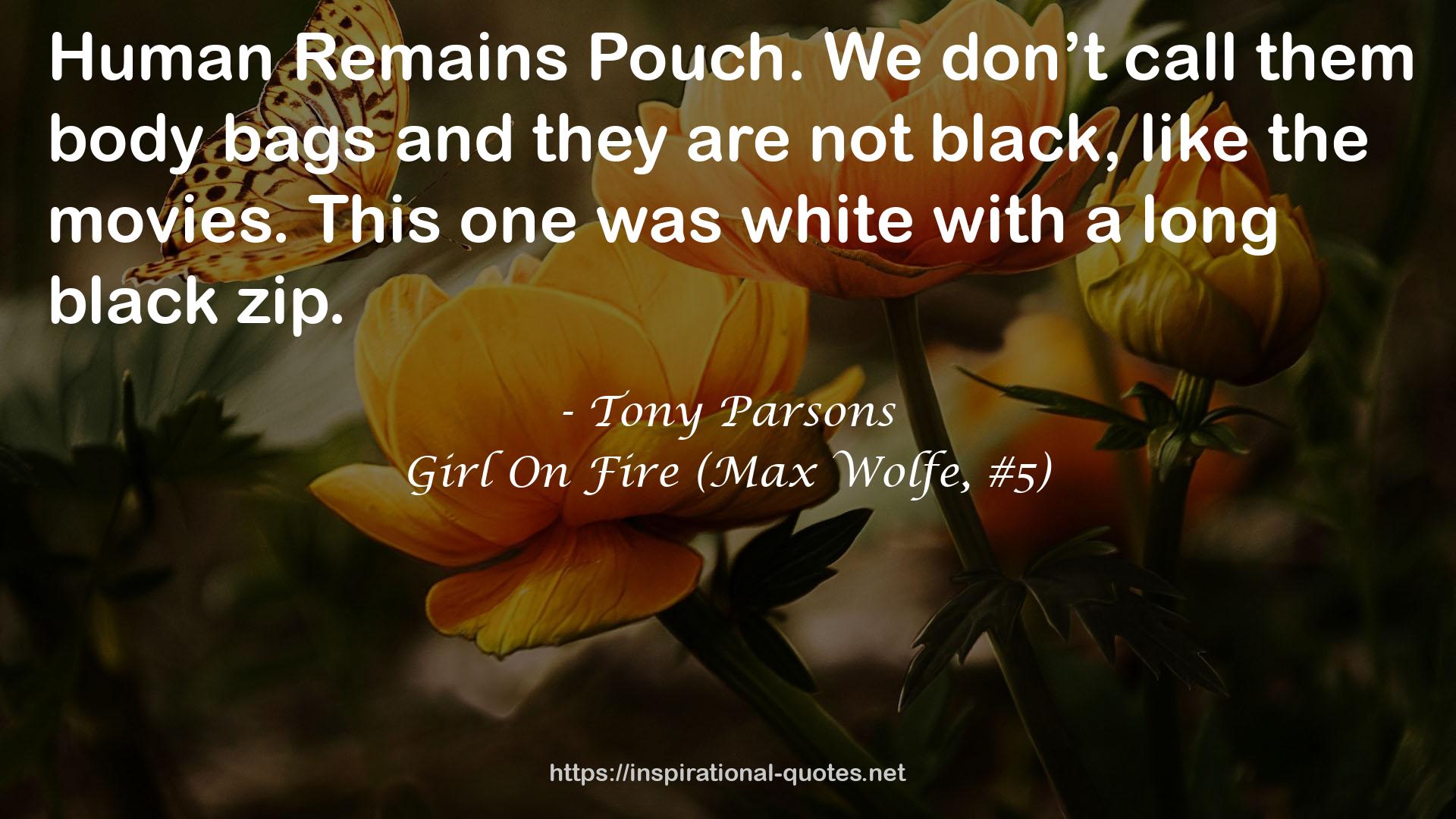 Girl On Fire (Max Wolfe, #5) QUOTES