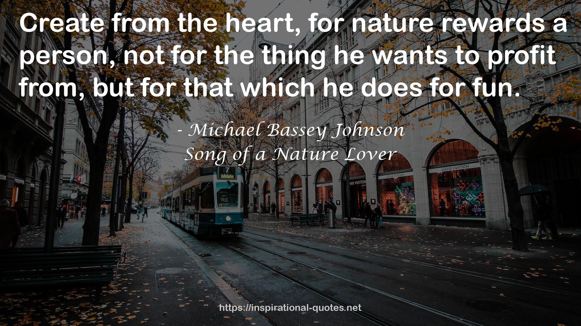 Song of a Nature Lover QUOTES