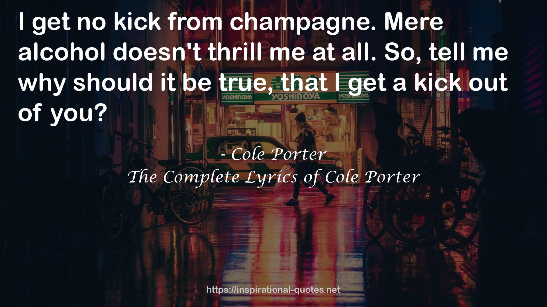 The Complete Lyrics of Cole Porter QUOTES