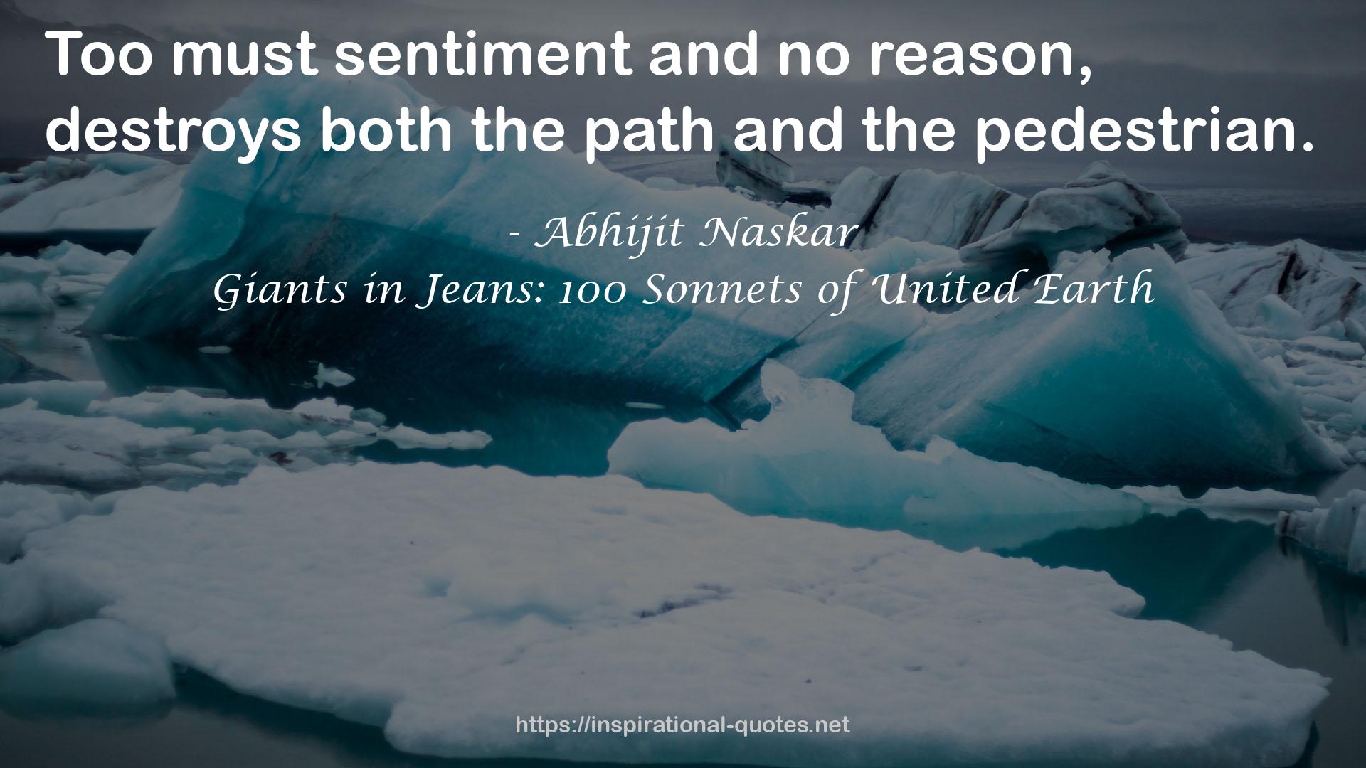 Giants in Jeans: 100 Sonnets of United Earth QUOTES