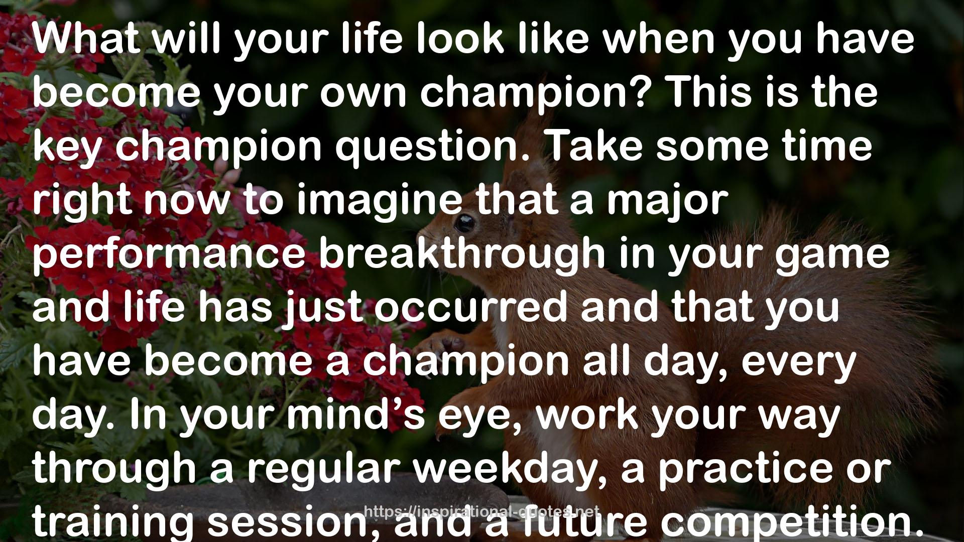 The Champion's Mind: How Great Athletes Think, Train, and Thrive QUOTES