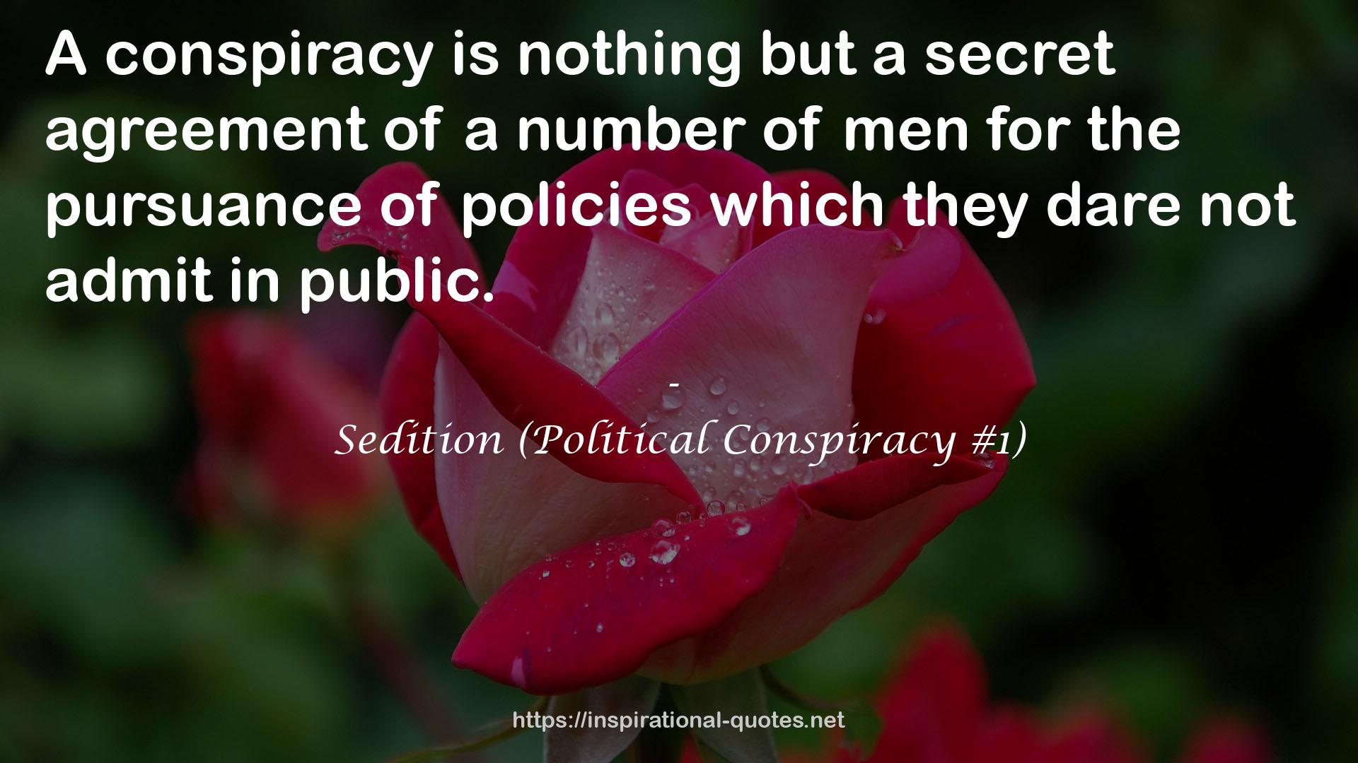 Sedition (Political Conspiracy #1) QUOTES