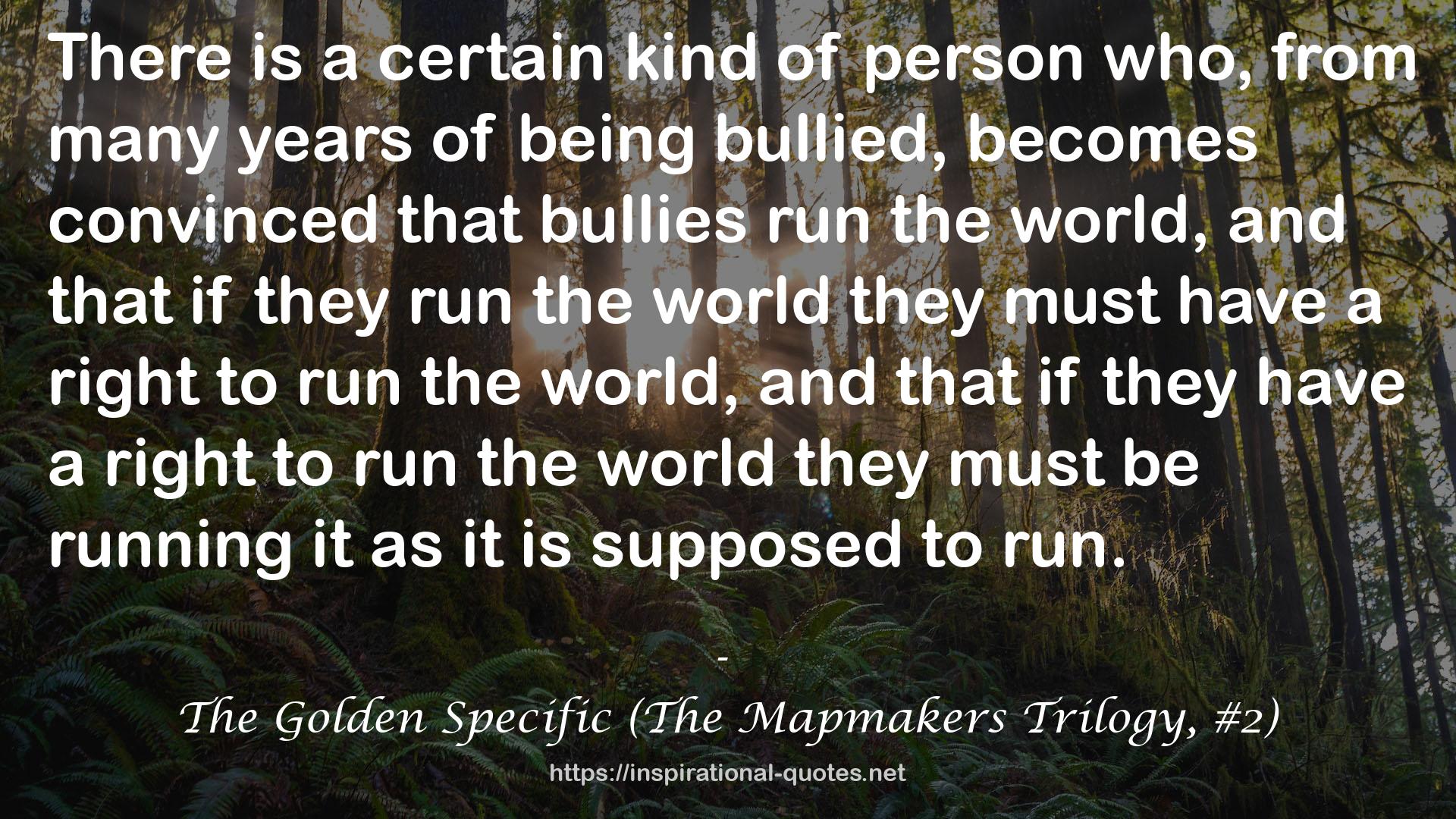 The Golden Specific (The Mapmakers Trilogy, #2) QUOTES