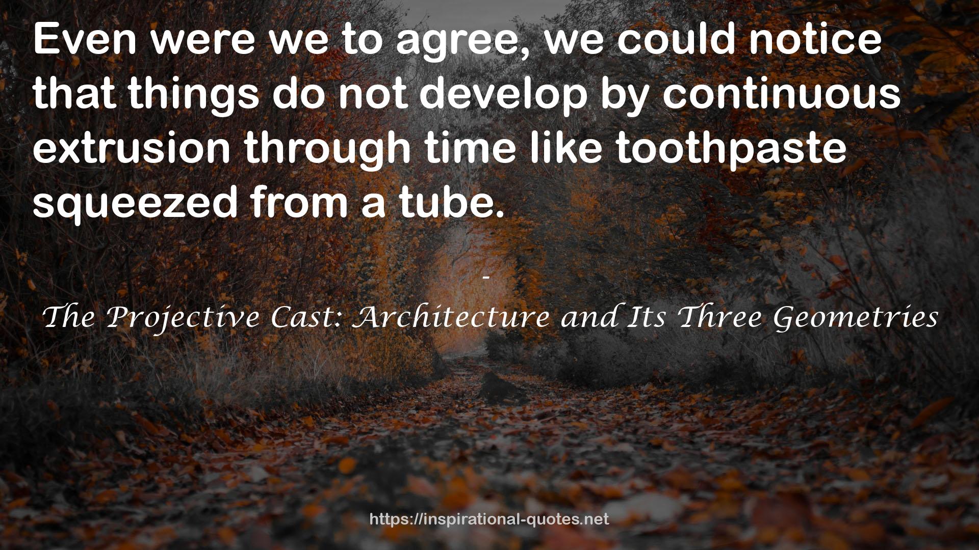 The Projective Cast: Architecture and Its Three Geometries QUOTES