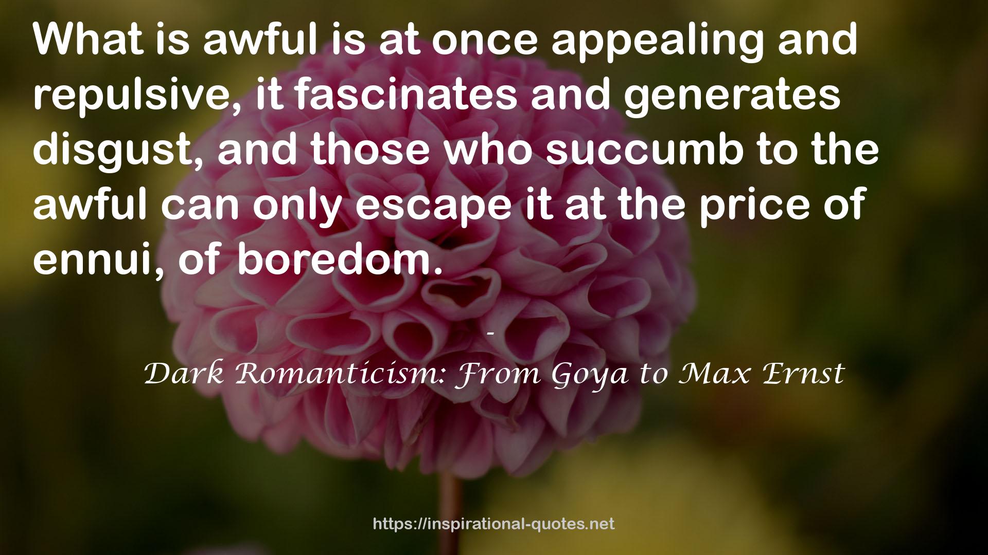 Dark Romanticism: From Goya to Max Ernst QUOTES