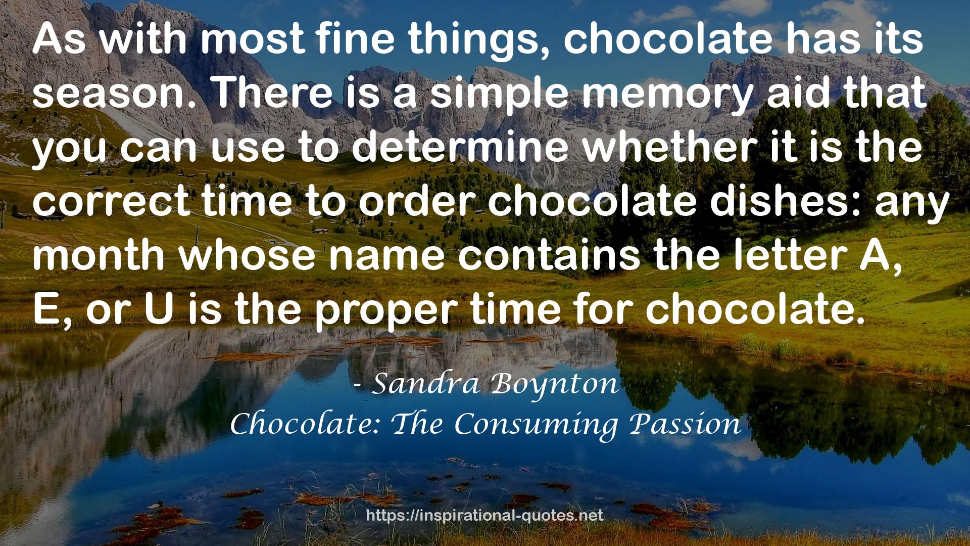 Chocolate: The Consuming Passion QUOTES