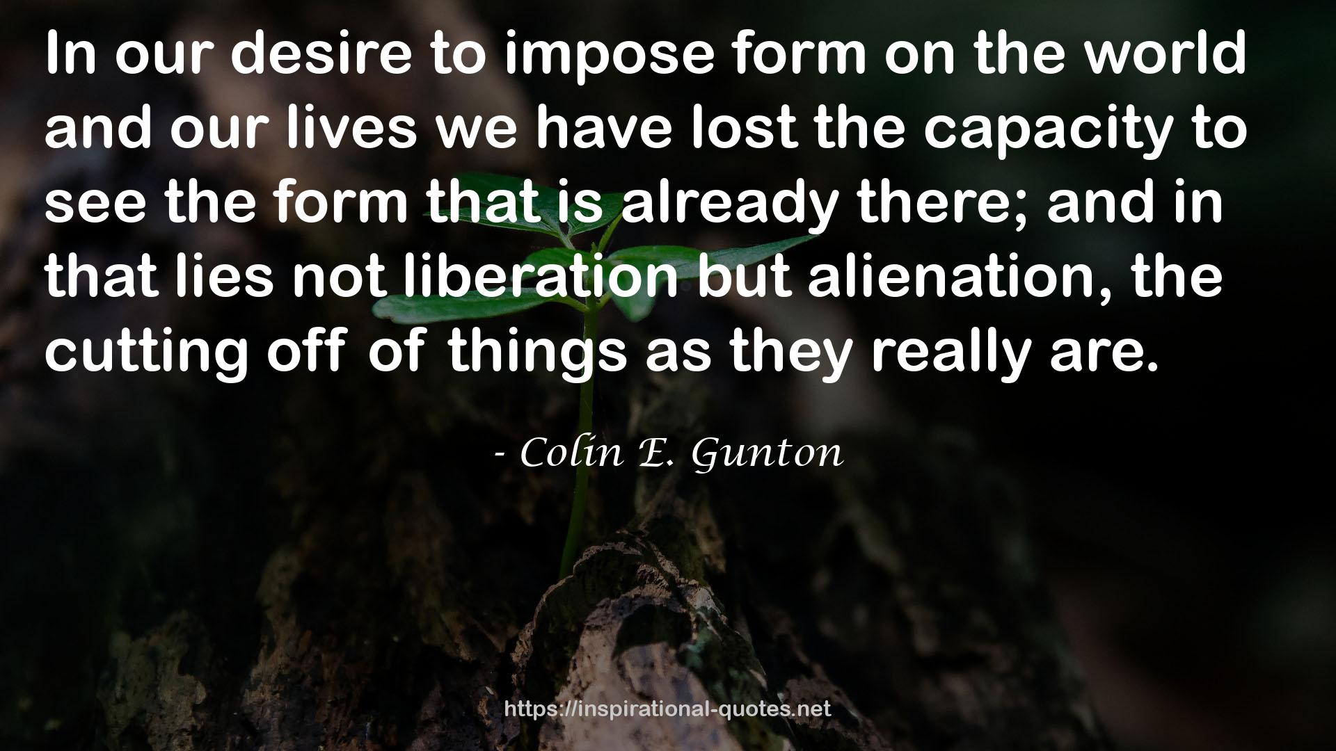 Colin E. Gunton QUOTES