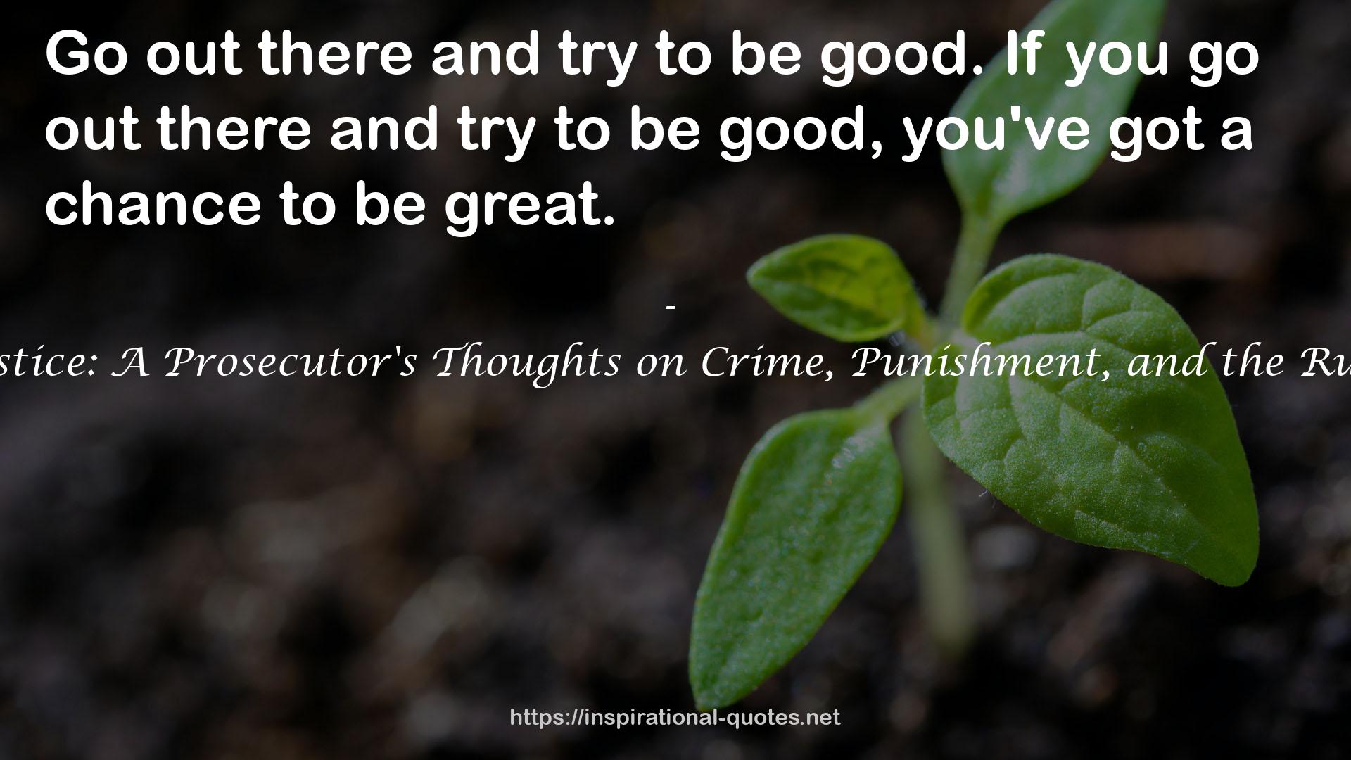 Doing Justice: A Prosecutor's Thoughts on Crime, Punishment, and the Rule of Law QUOTES