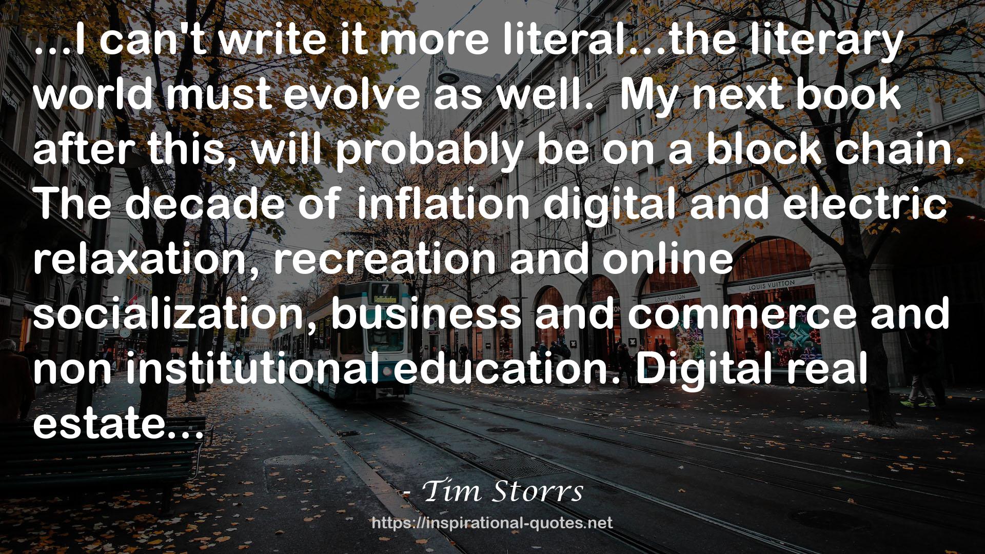 Tim Storrs QUOTES