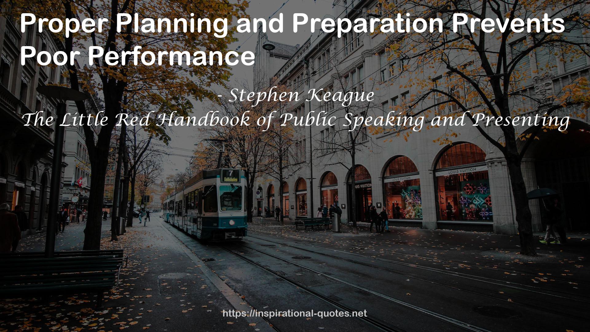The Little Red Handbook of Public Speaking and Presenting QUOTES