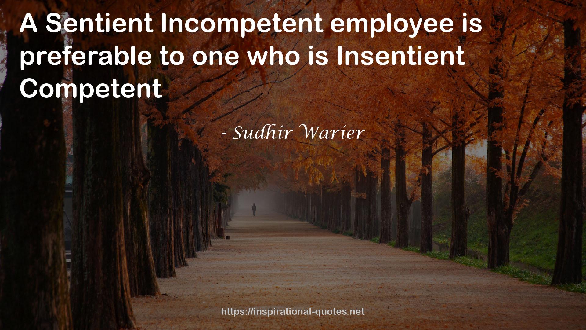 Sudhir Warier QUOTES