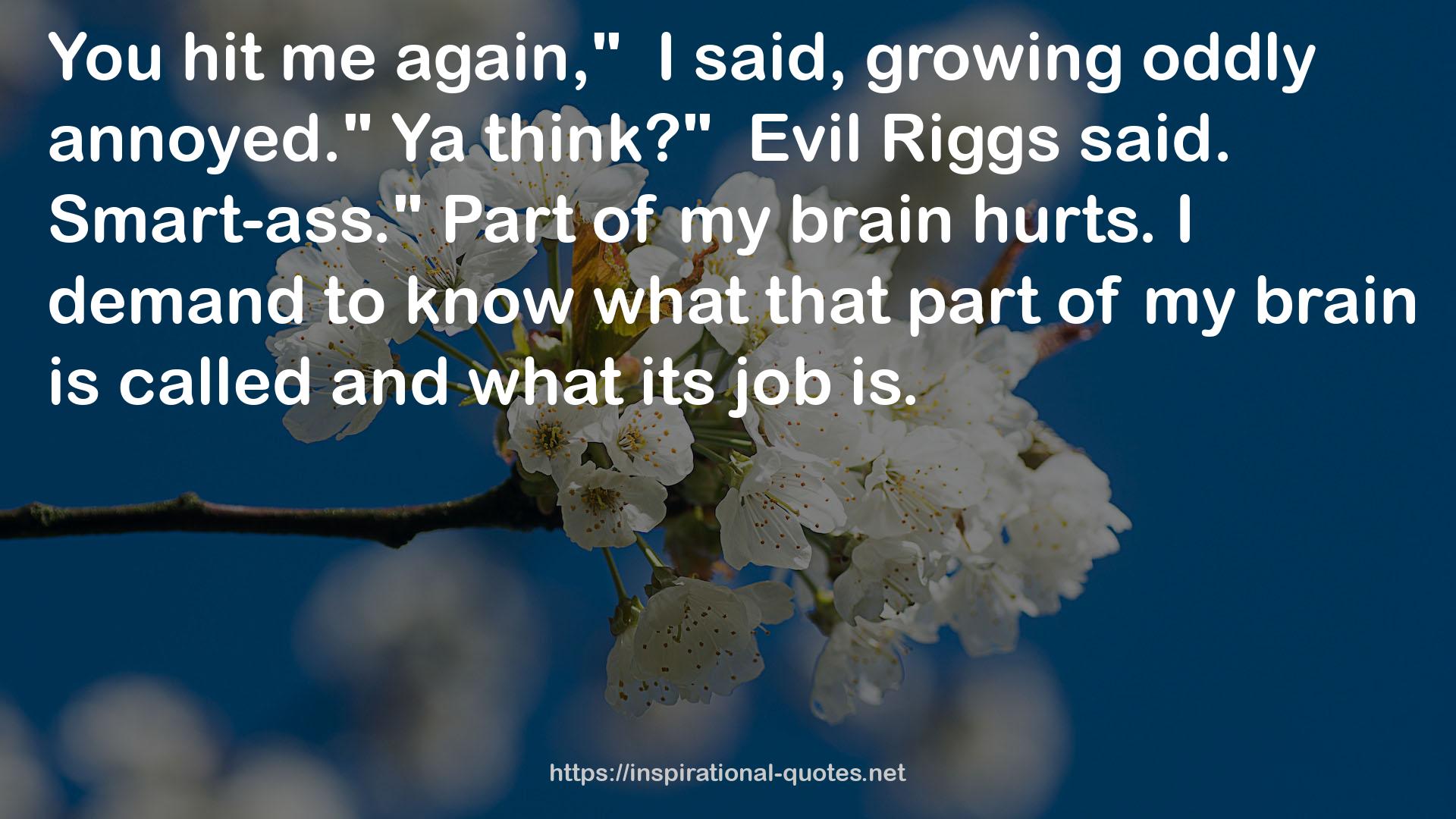 Evil Riggs  QUOTES