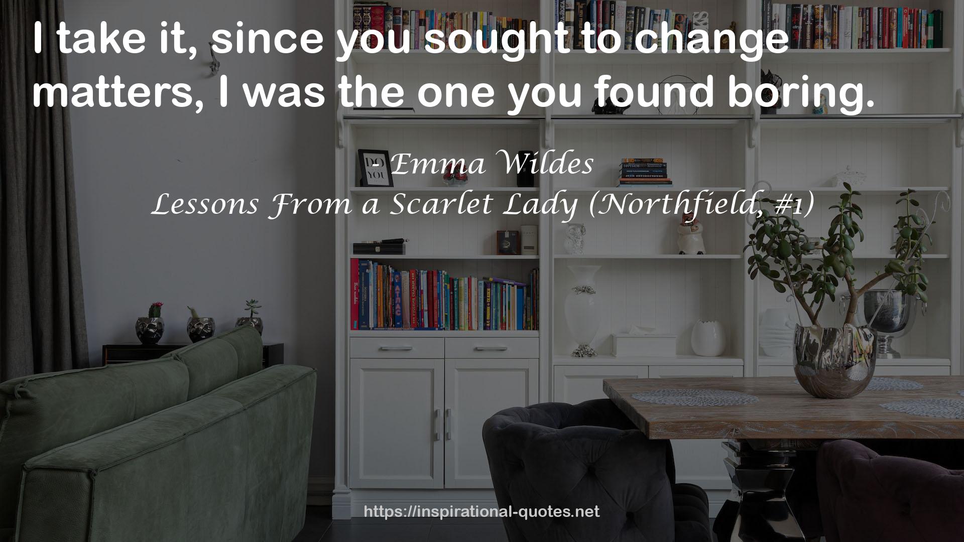 Lessons From a Scarlet Lady (Northfield, #1) QUOTES