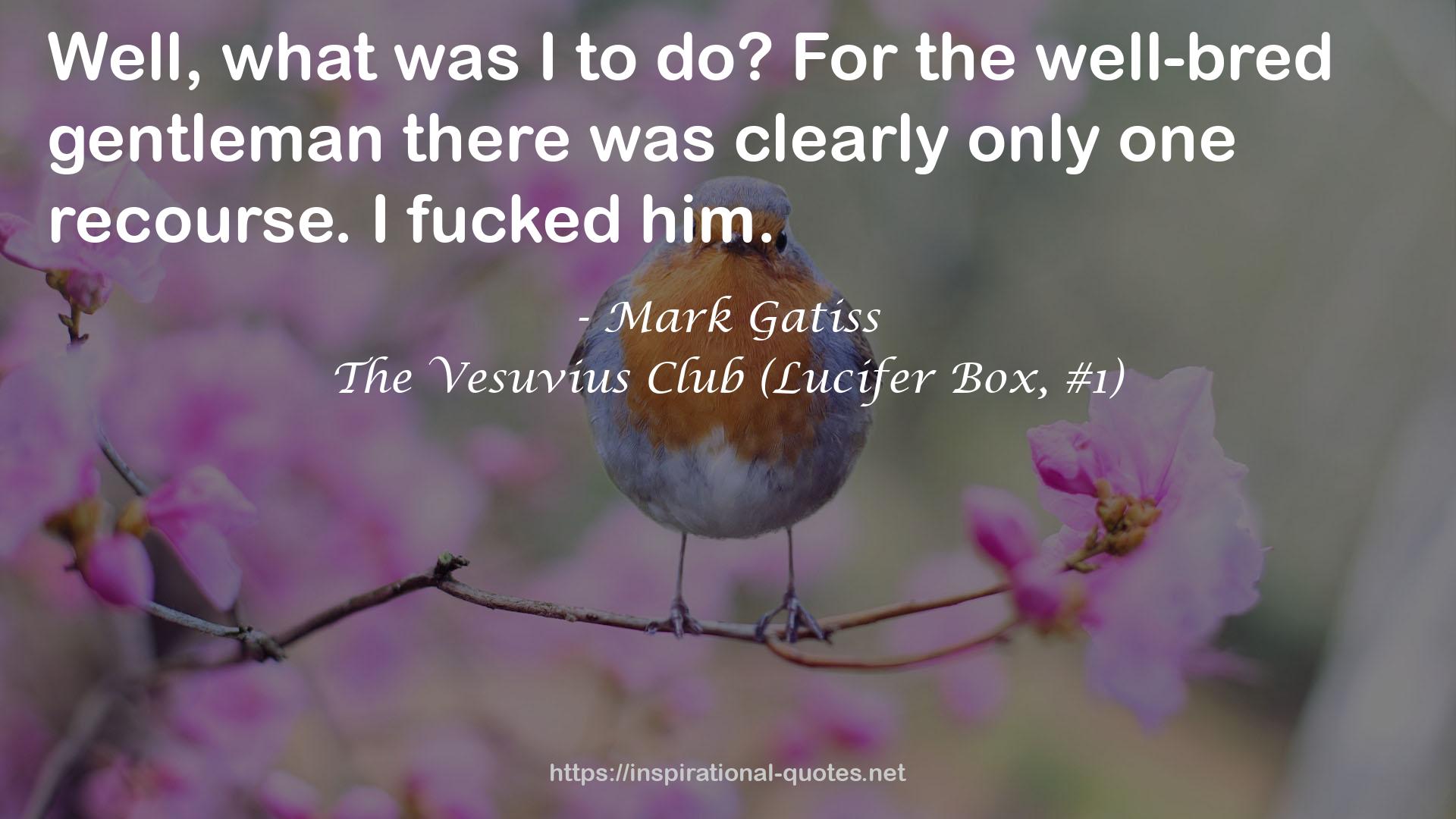 The Vesuvius Club (Lucifer Box, #1) QUOTES