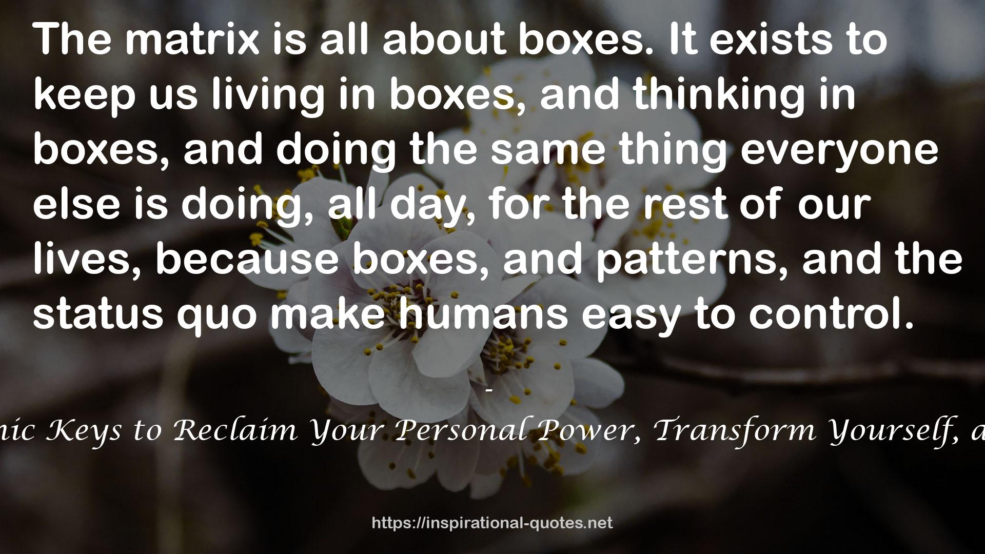 Spirit Hacking: Shamanic Keys to Reclaim Your Personal Power, Transform Yourself, and Light Up the World QUOTES